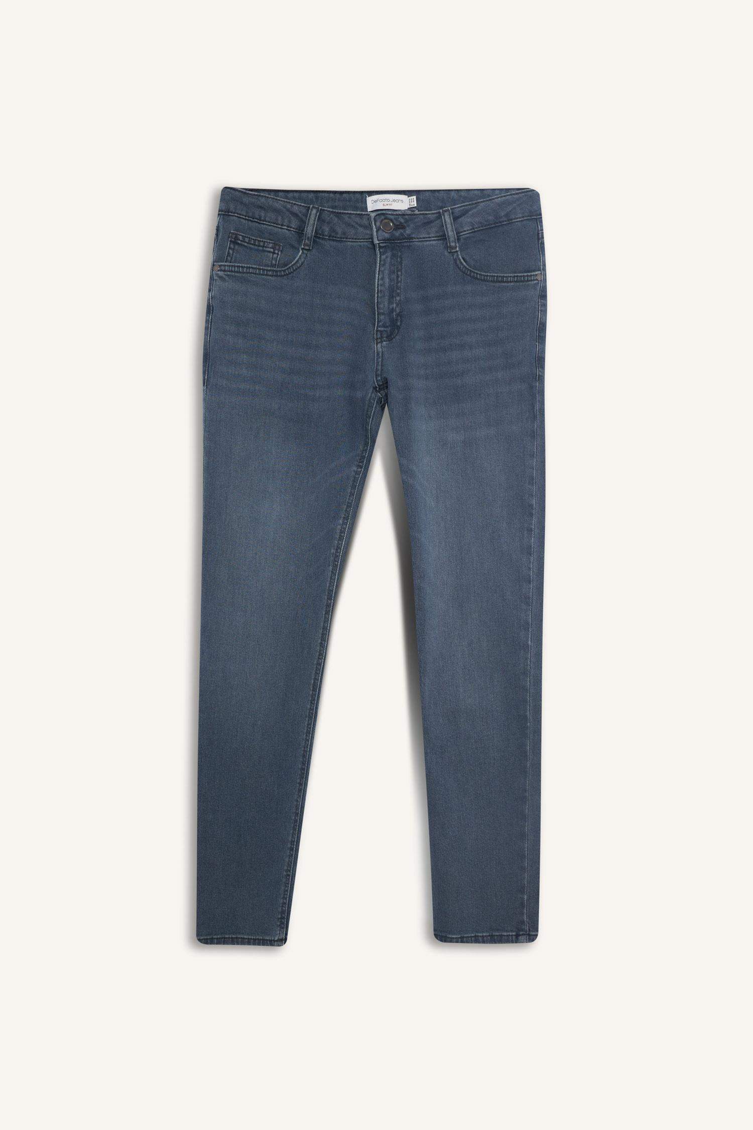 سروال جينز بيدرو سليم فيت بساق ضيق