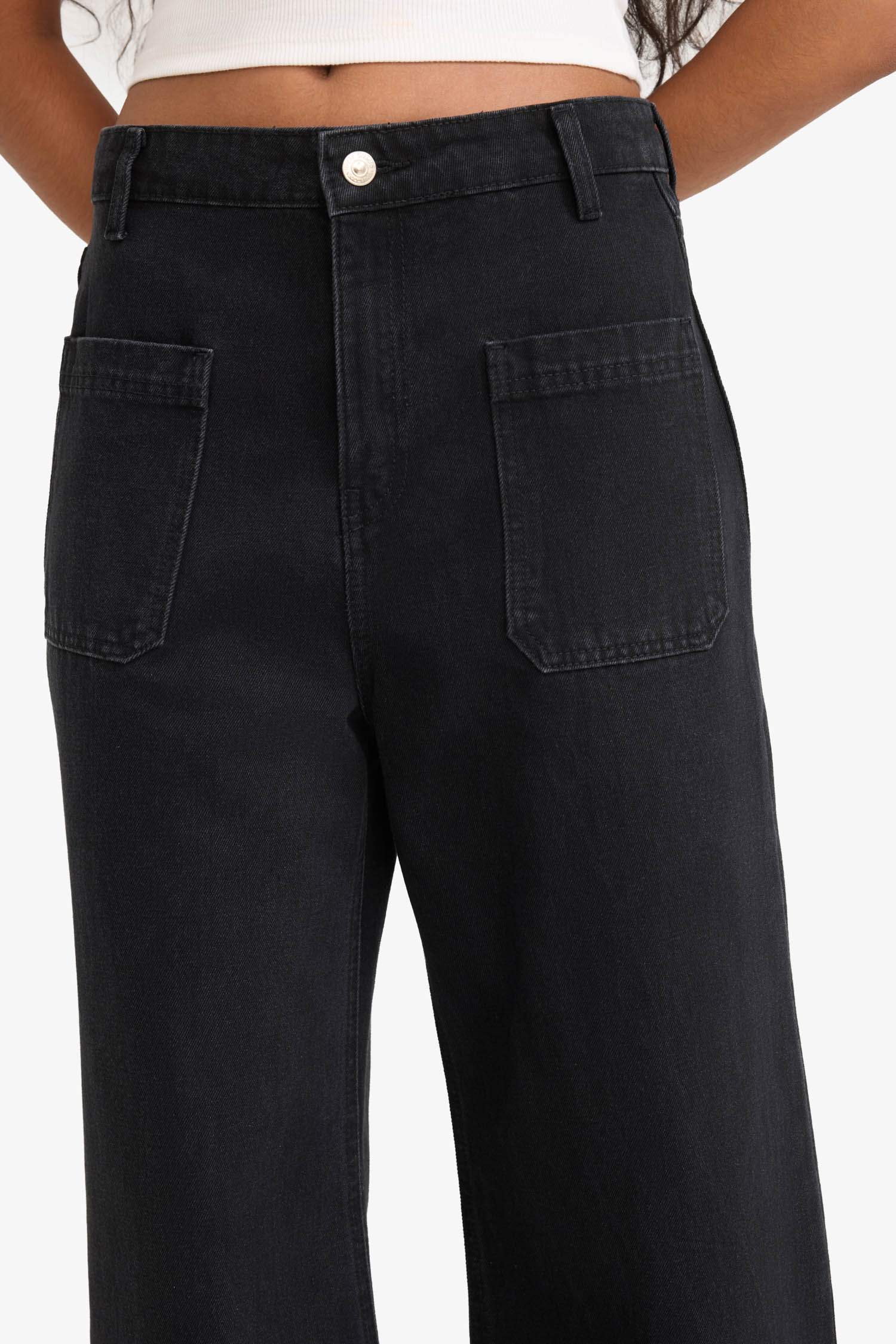 Wide Leg High Waist Ankle Length Jeans