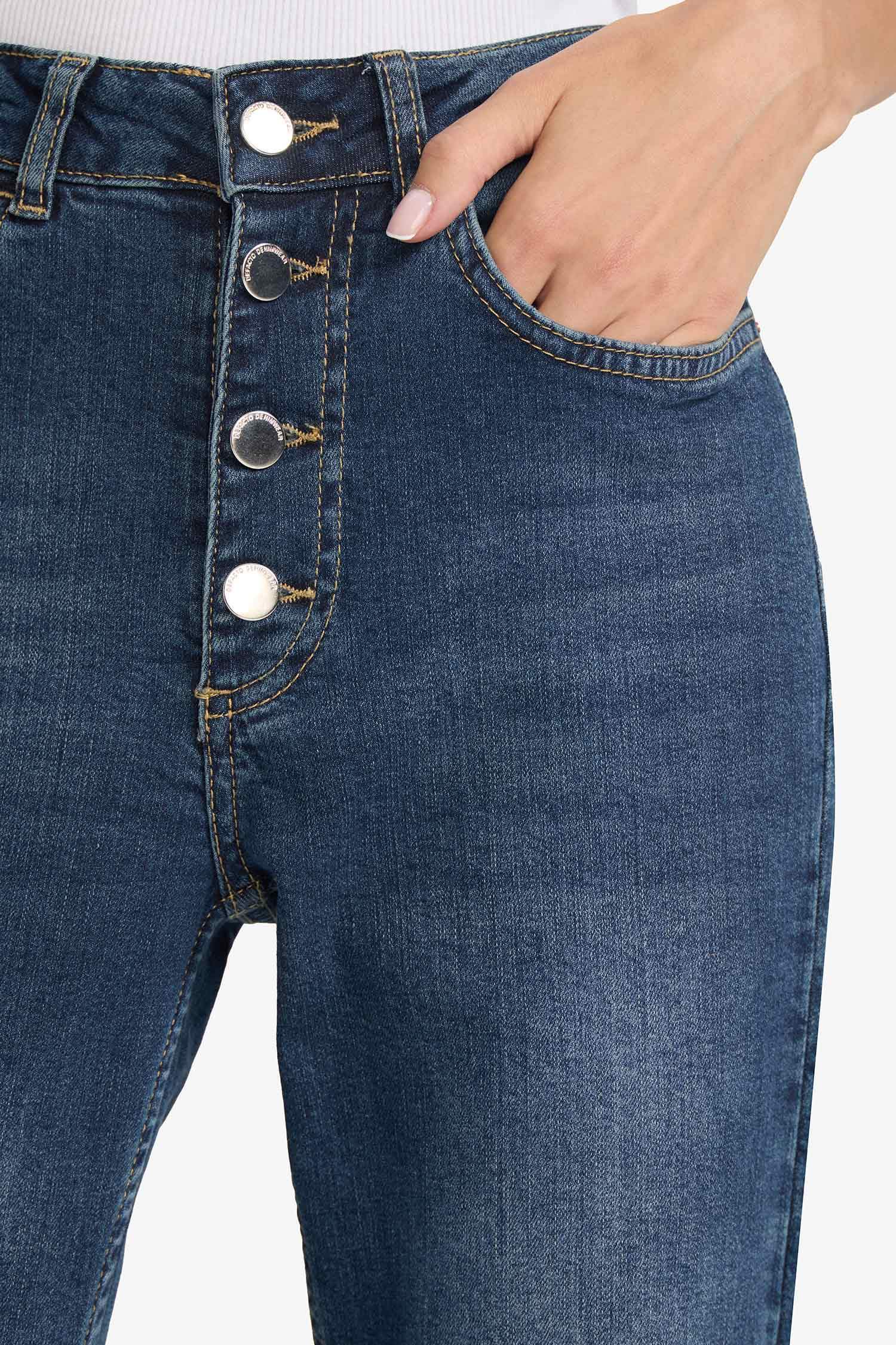 Mia Flare Fit Normal Bel Uzun Jean Pantolon