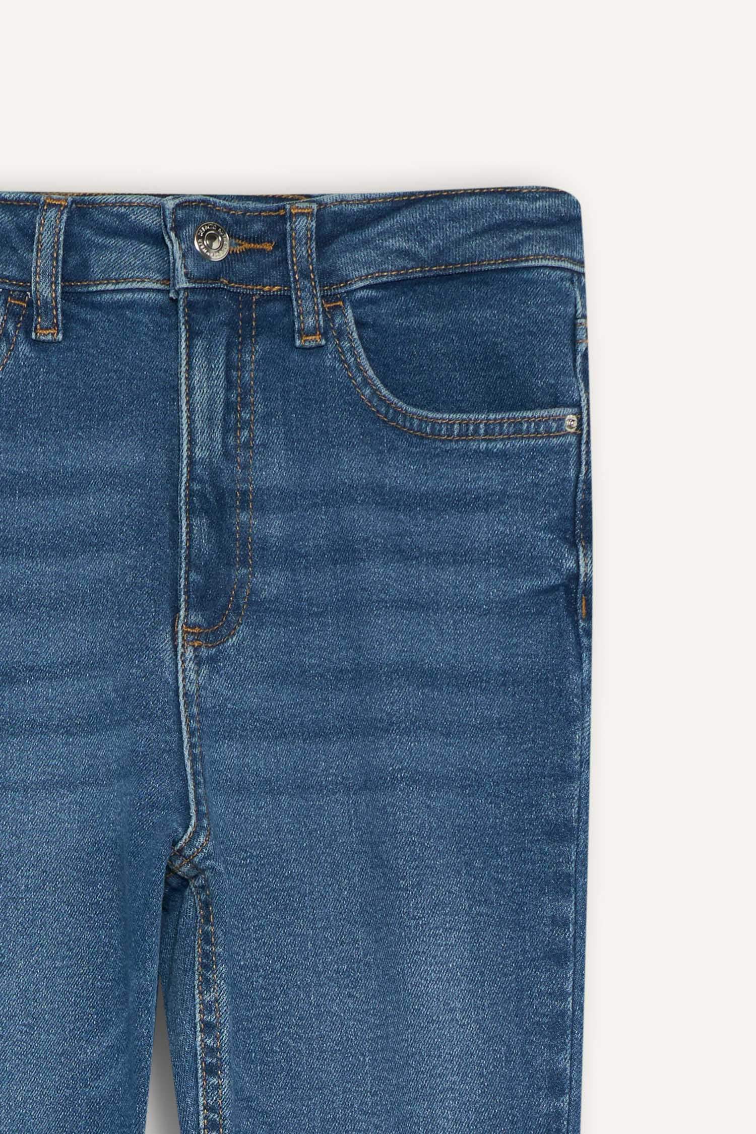 Skinny Fit Yüksek Bel Bilek Boy Jean Pantolon