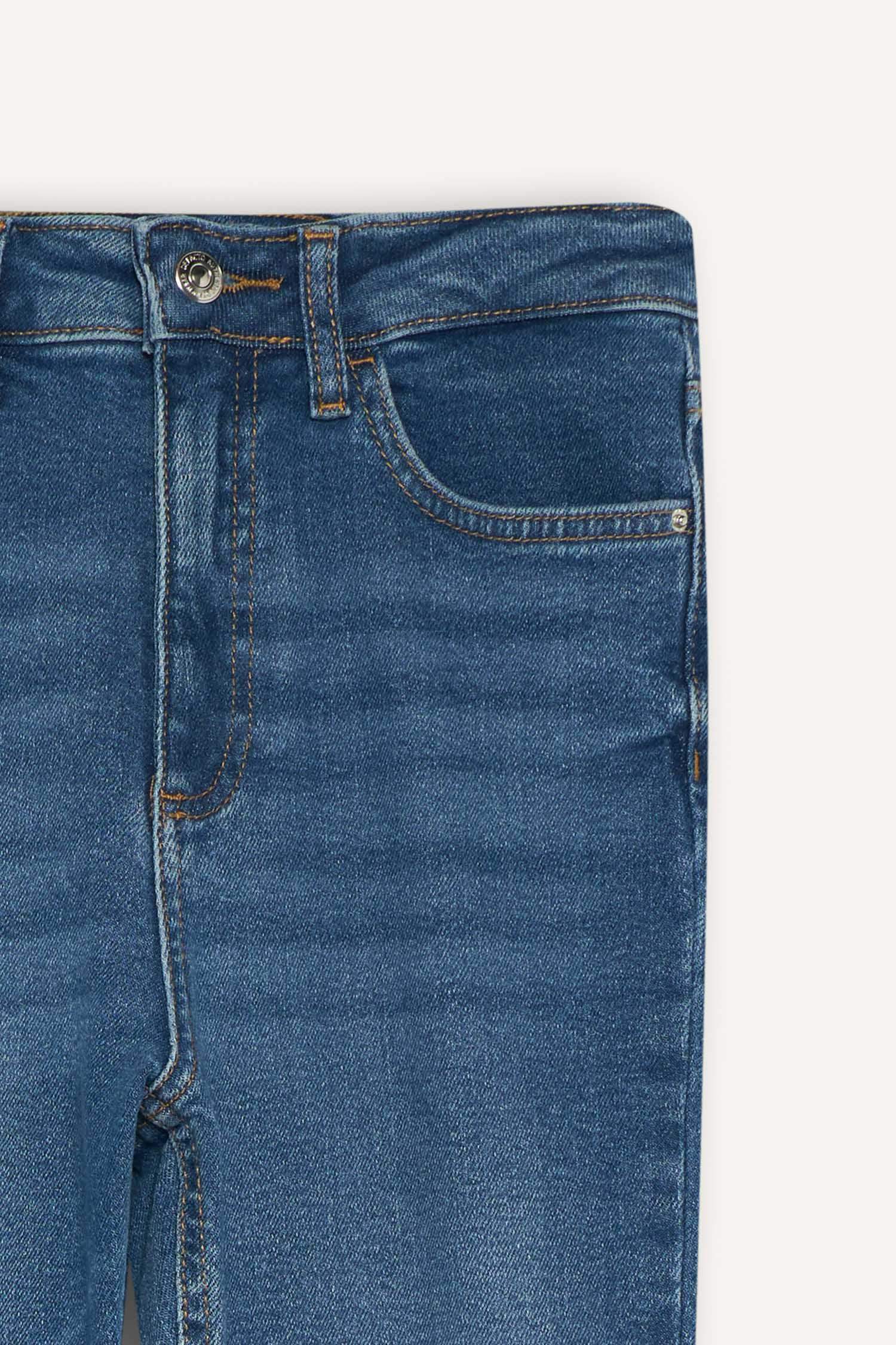 Skinny Fit Yüksek Bel Bilek Boy Jean Pantolon