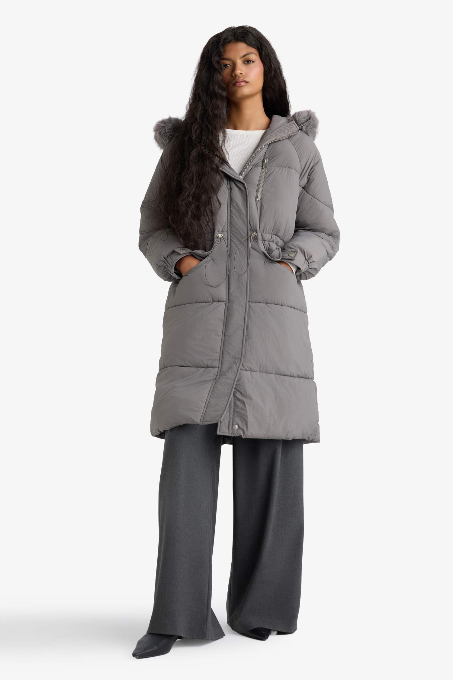 Su Geçirmez Regular Fit Kapüşonlu Fermuarlı Parka