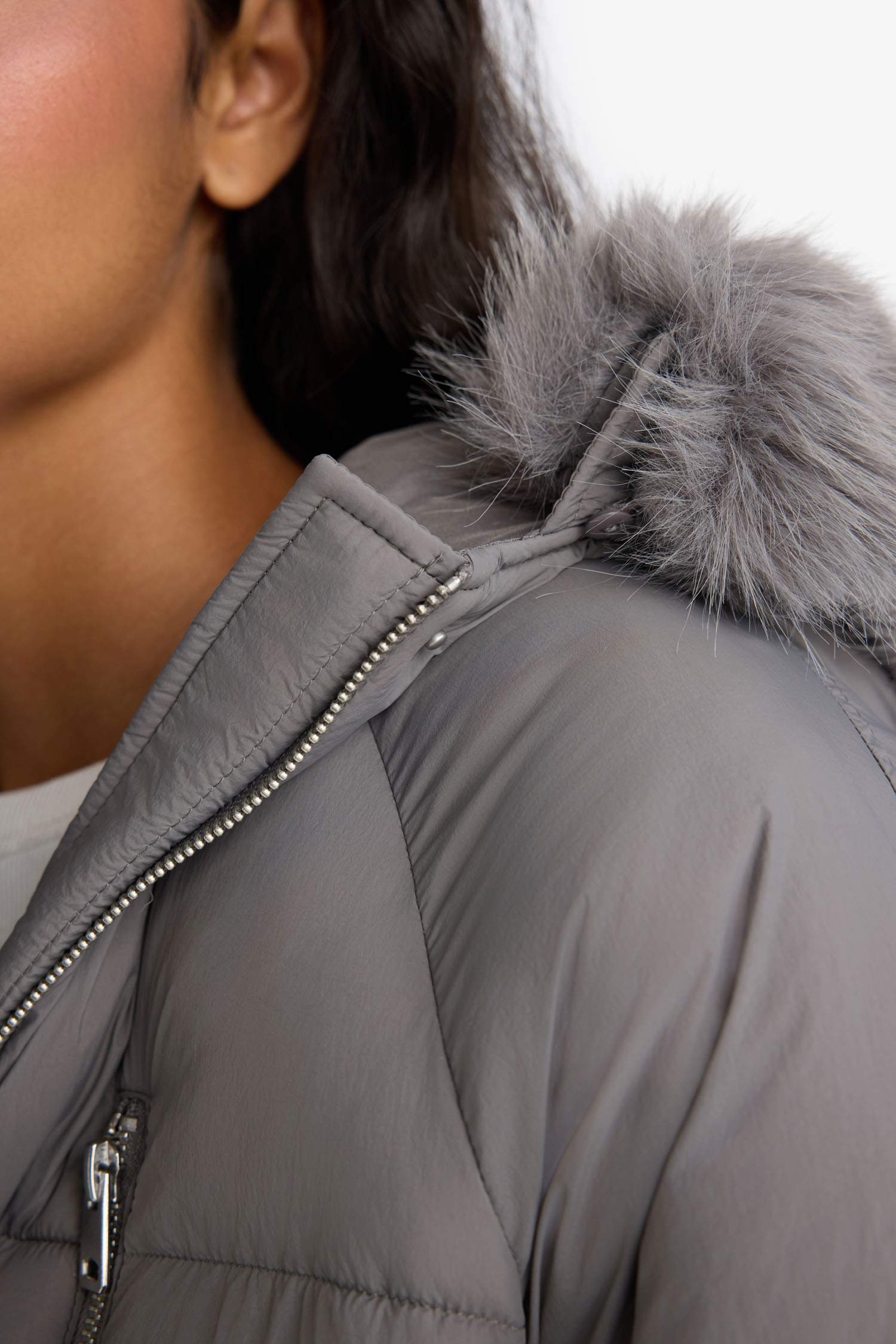 Su Geçirmez Regular Fit Kapüşonlu Fermuarlı Parka