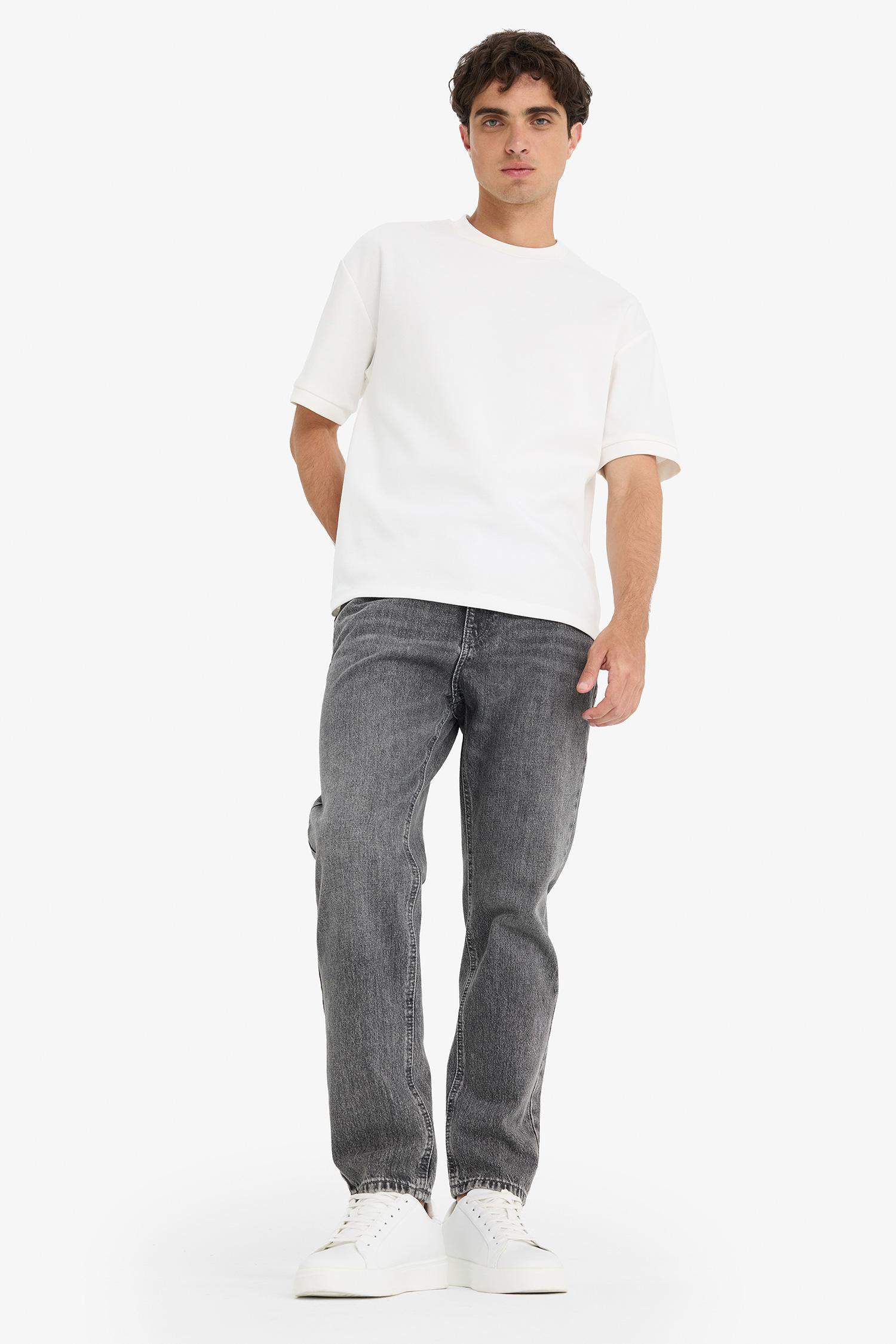 %100 Pamuk 90's Slim Fit Dar Kalıp Yüksek Bel Dar Paça Jean Pantolon