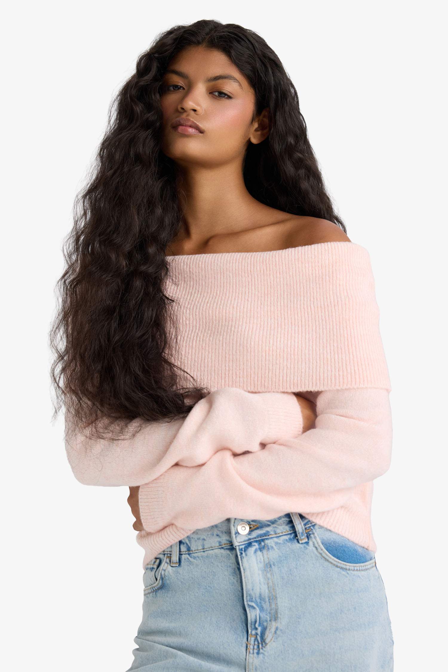 Regular Fit Strapless Knitwear Pullover