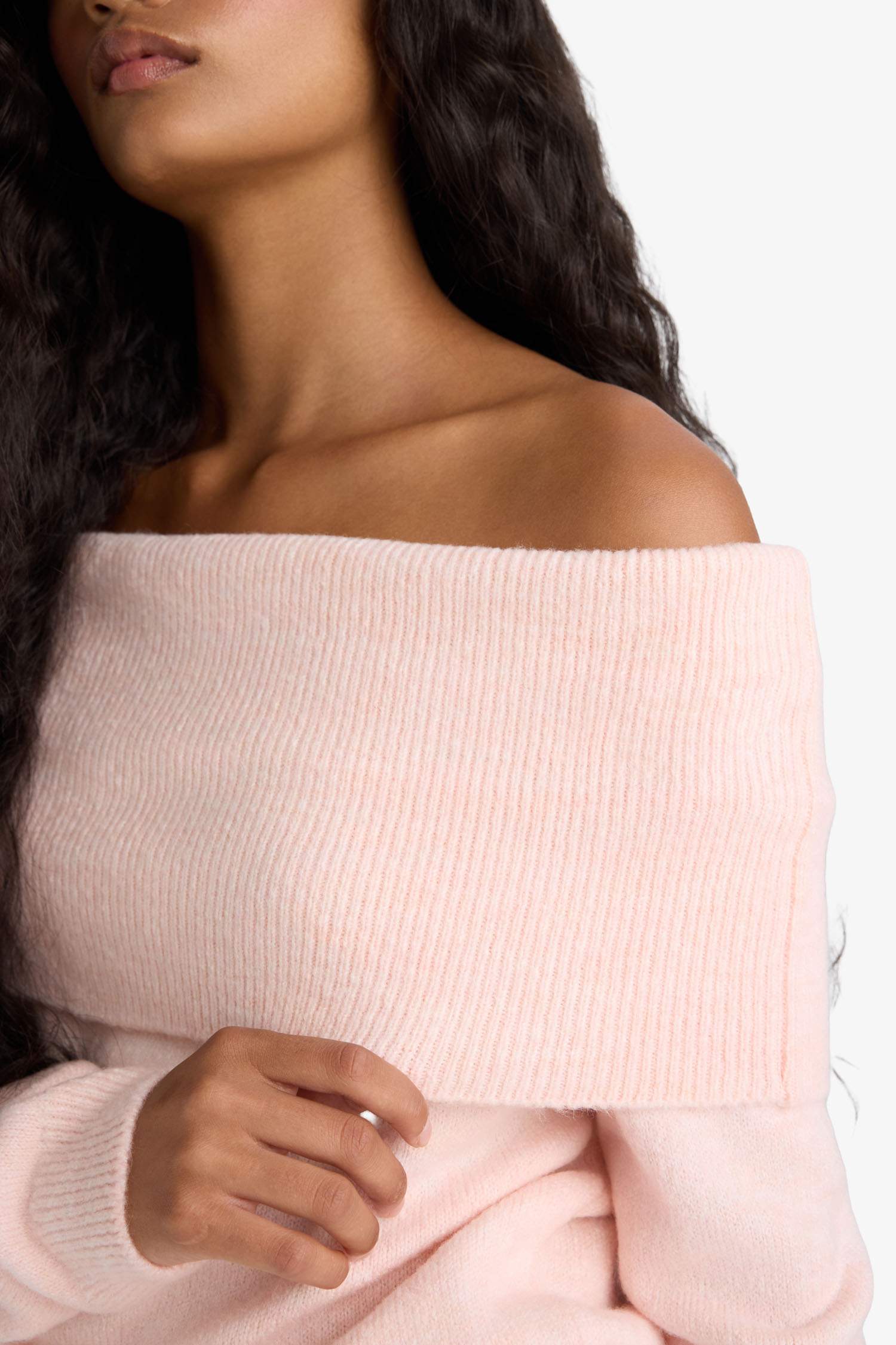Regular Fit Strapless Knitwear Pullover