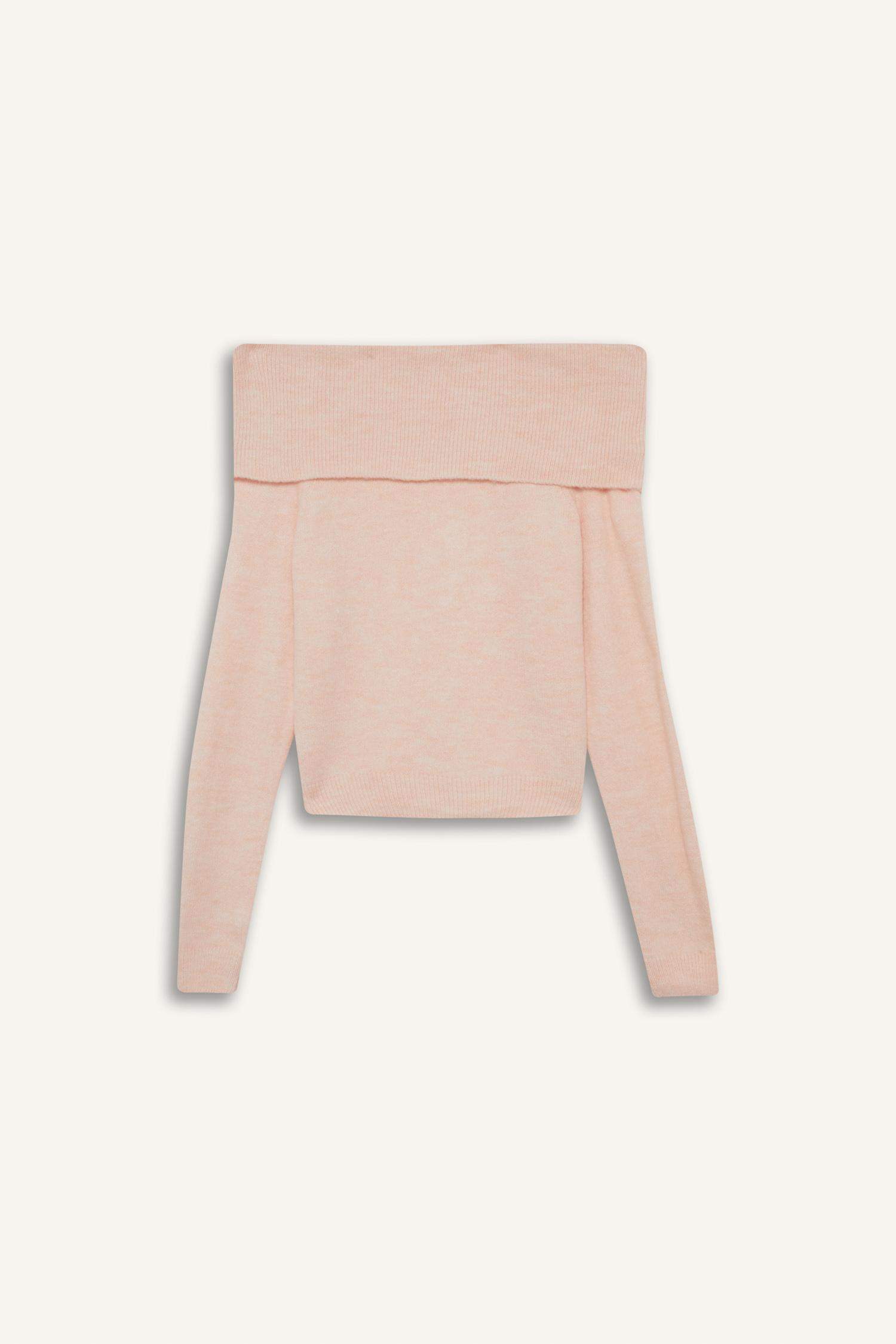 Regular Fit Strapless Knitwear Pullover