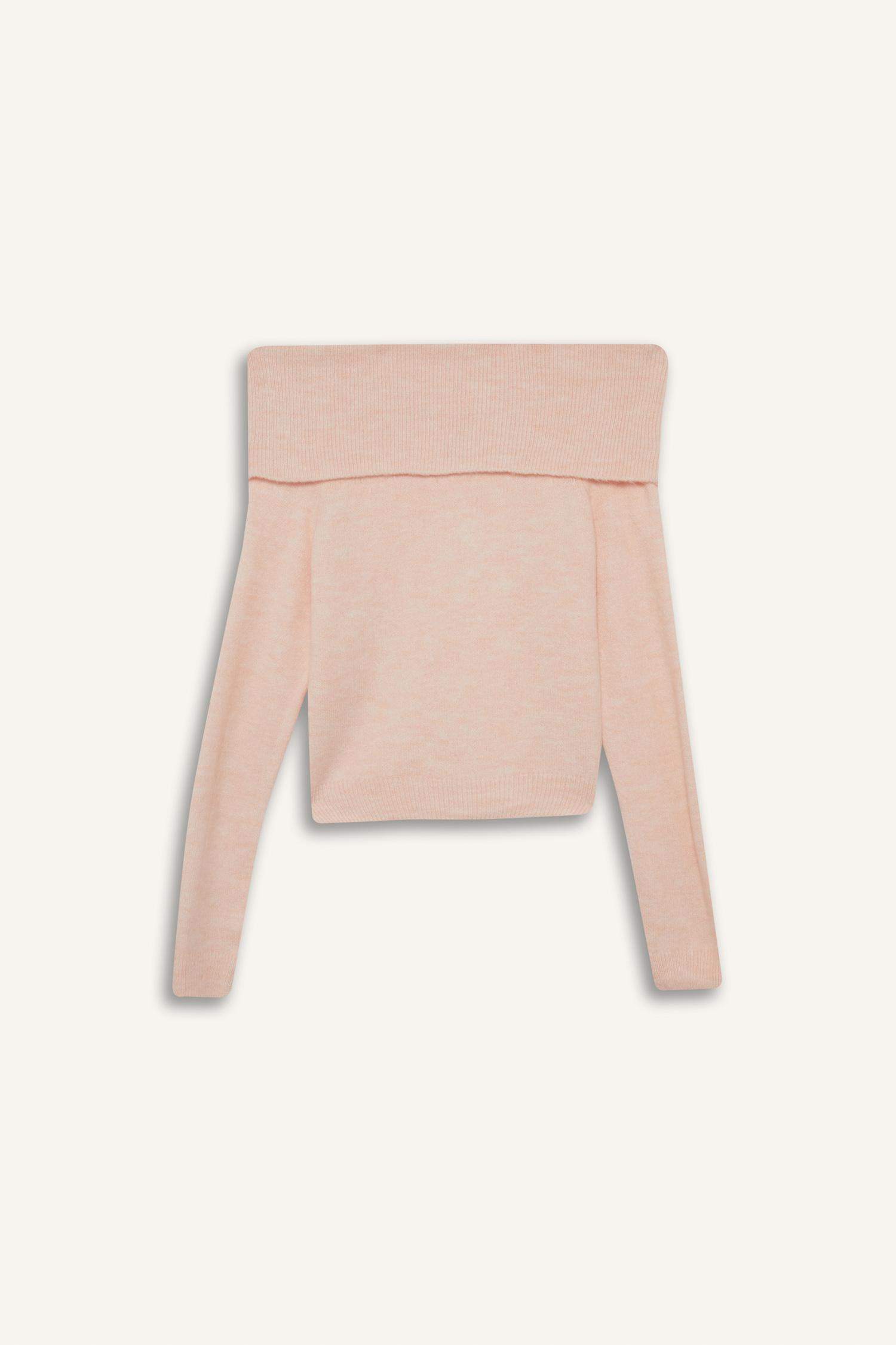 Regular Fit Strapless Knitwear Pullover