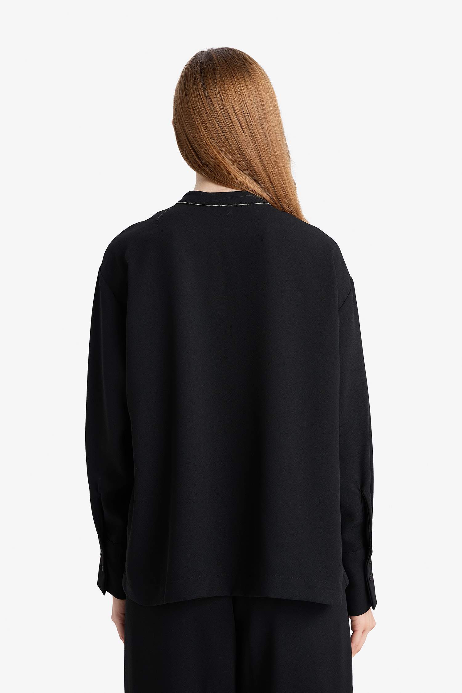 Relax Fit Krep Uzun Kollu Tunik