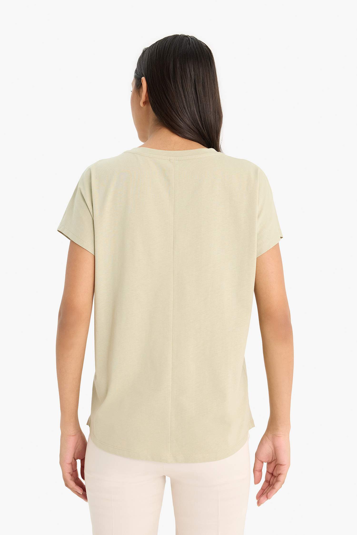 Crew Neck Floral Cotton Short Sleeve T-Shirt