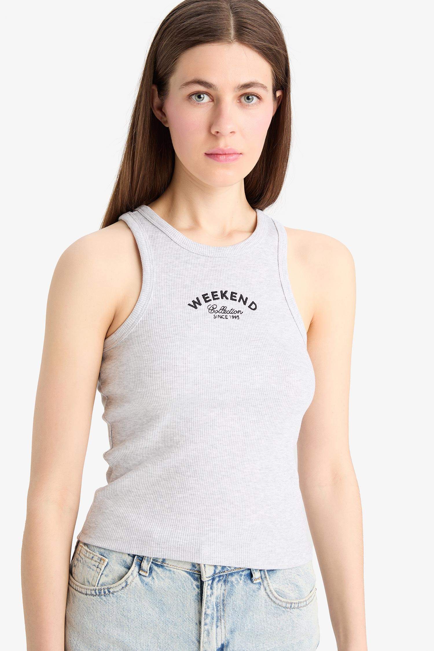 Slogan Camisole Halter Collar Tank Top