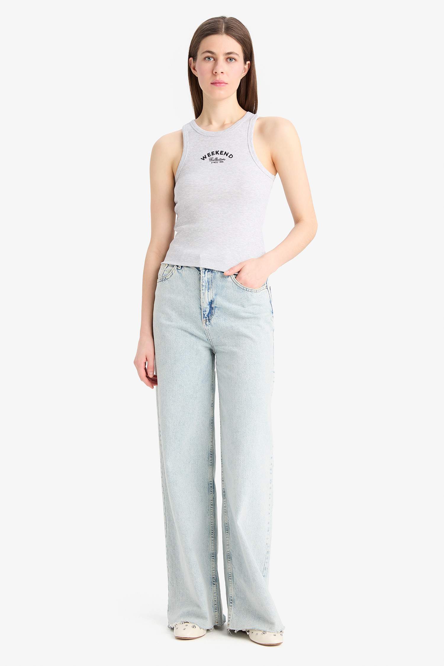 Slogan Camisole Halter Collar Tank Top