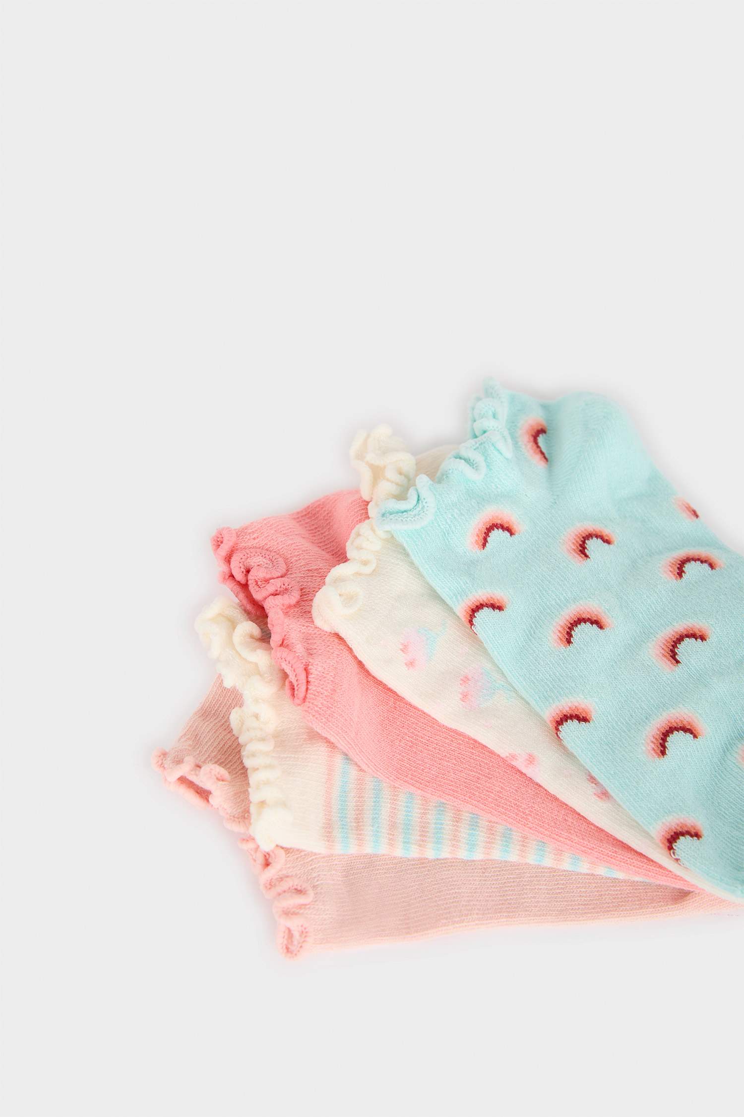 Kız Çocuk 5'li Pamuklu Patik Çorap