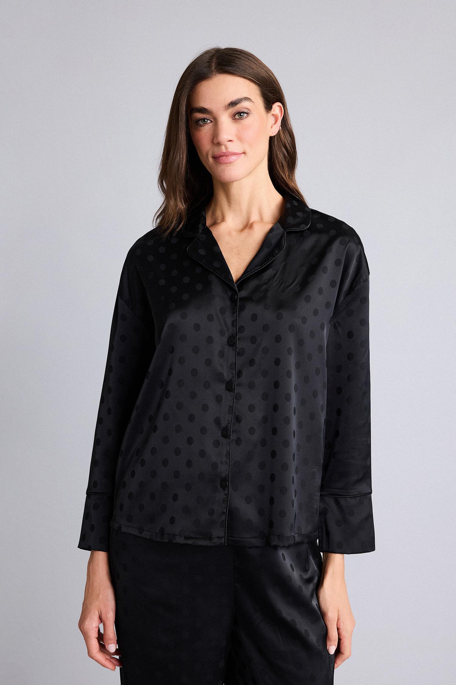 DeFacto Puantiyeli Uzun Kollu Üst Alt Pijama Takımı görsel 3
