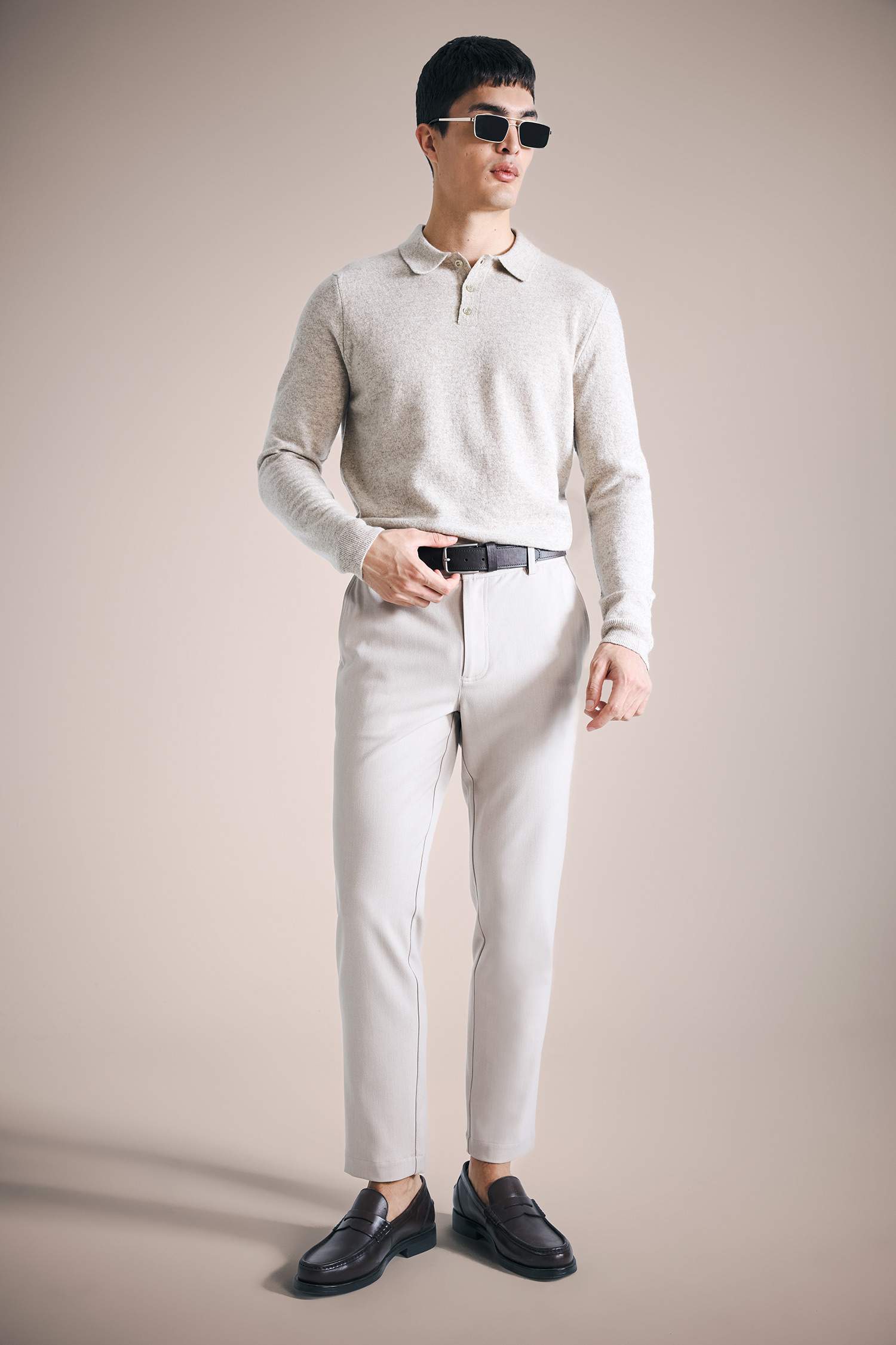 Standard Fit Polo Collar Knitwear Pullover