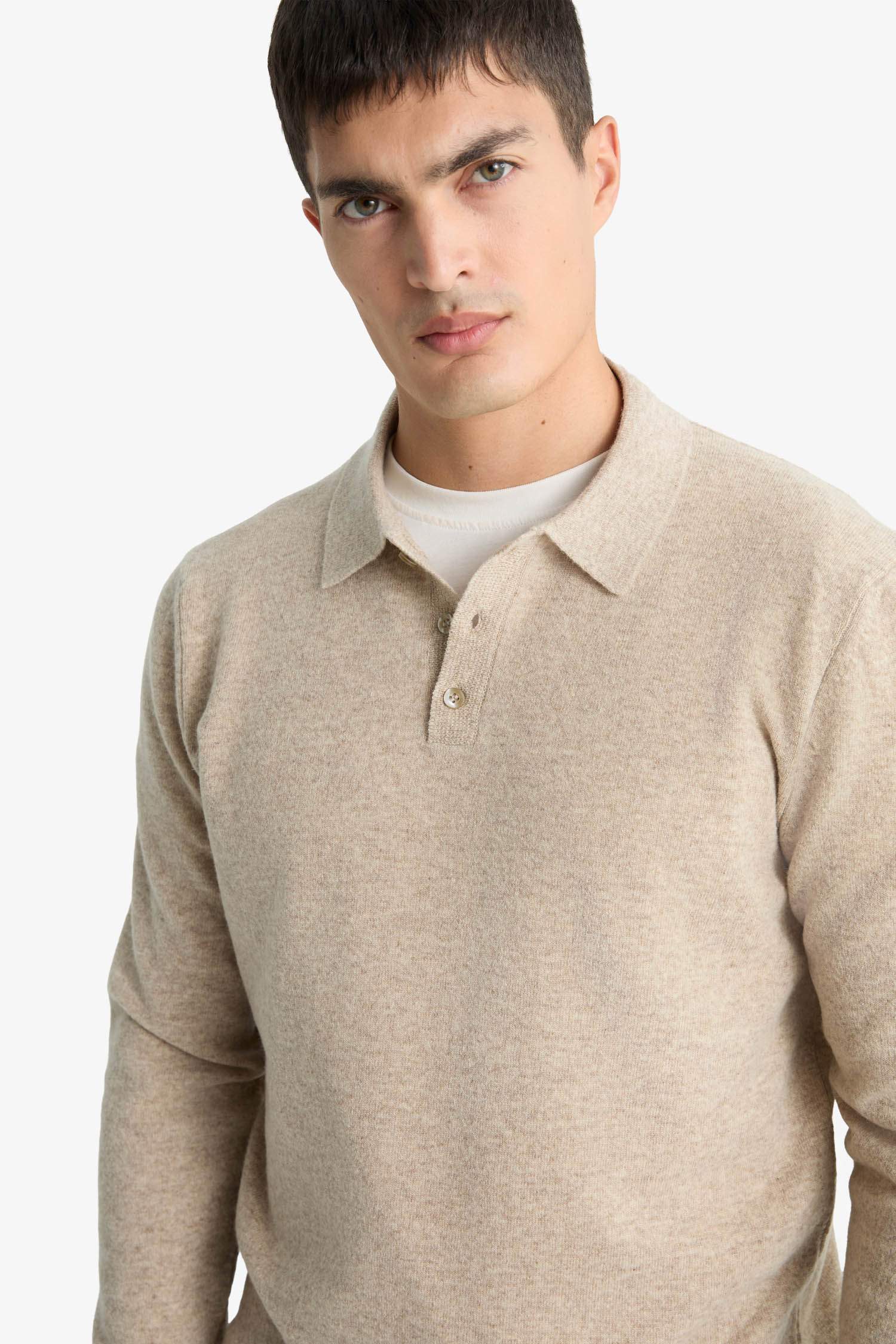 Standard Fit Polo Collar Knitwear Pullover