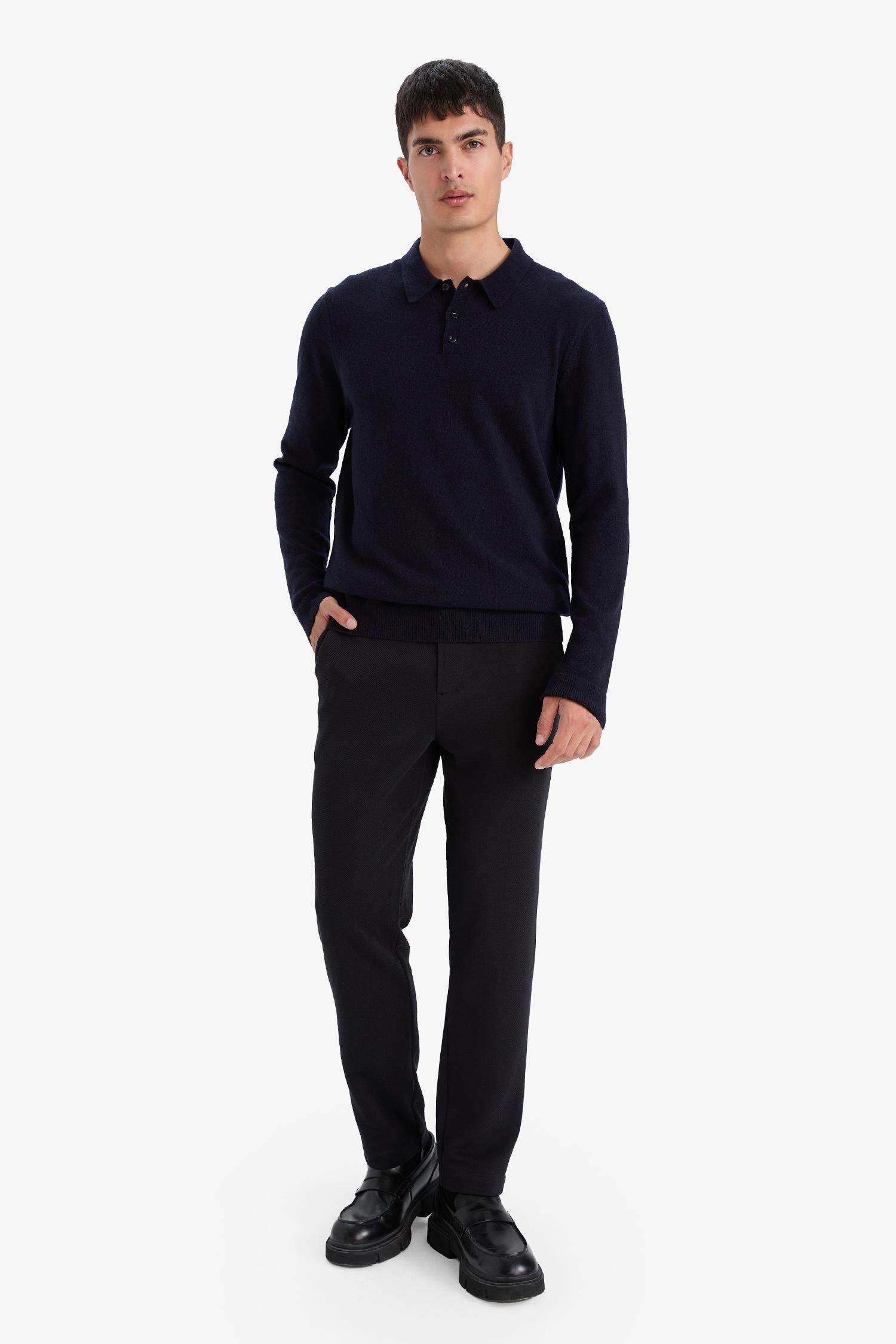 بلوز تريكو قصة عادية بياخة بولو