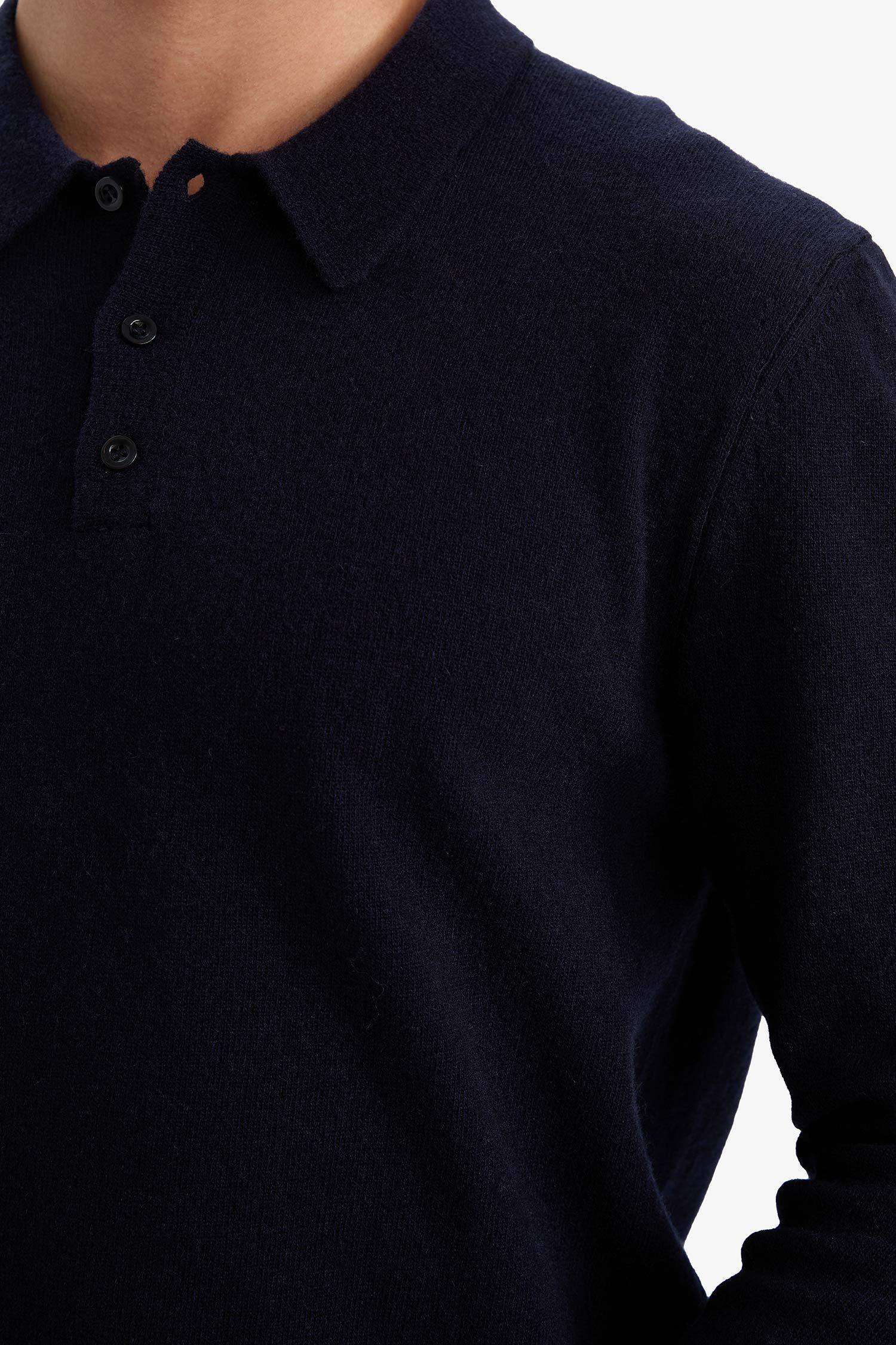 Standard Fit Polo Collar Knitwear Pullover