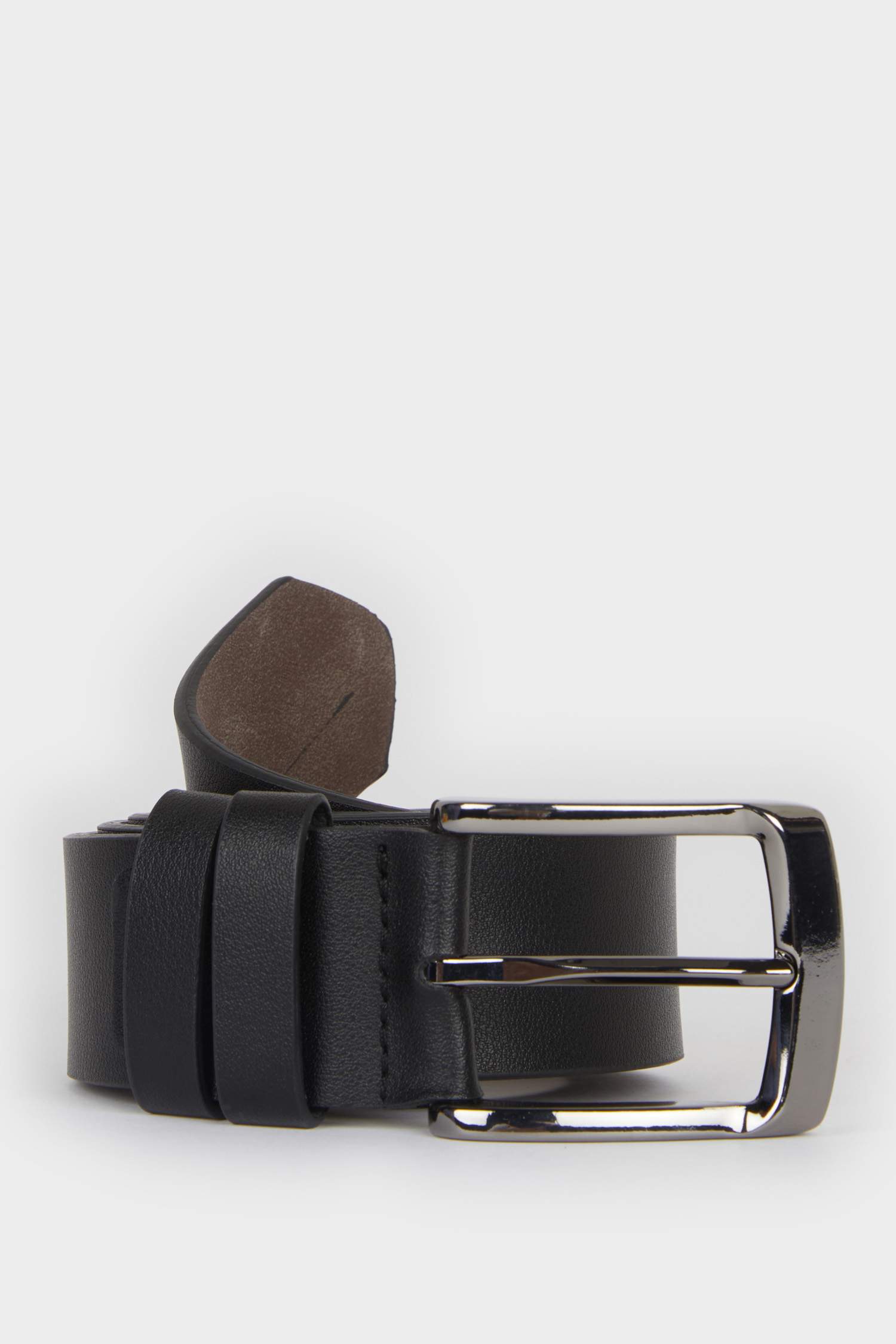 Erkek Dikdörtgen Toka Suni Deri Günlük Kemer