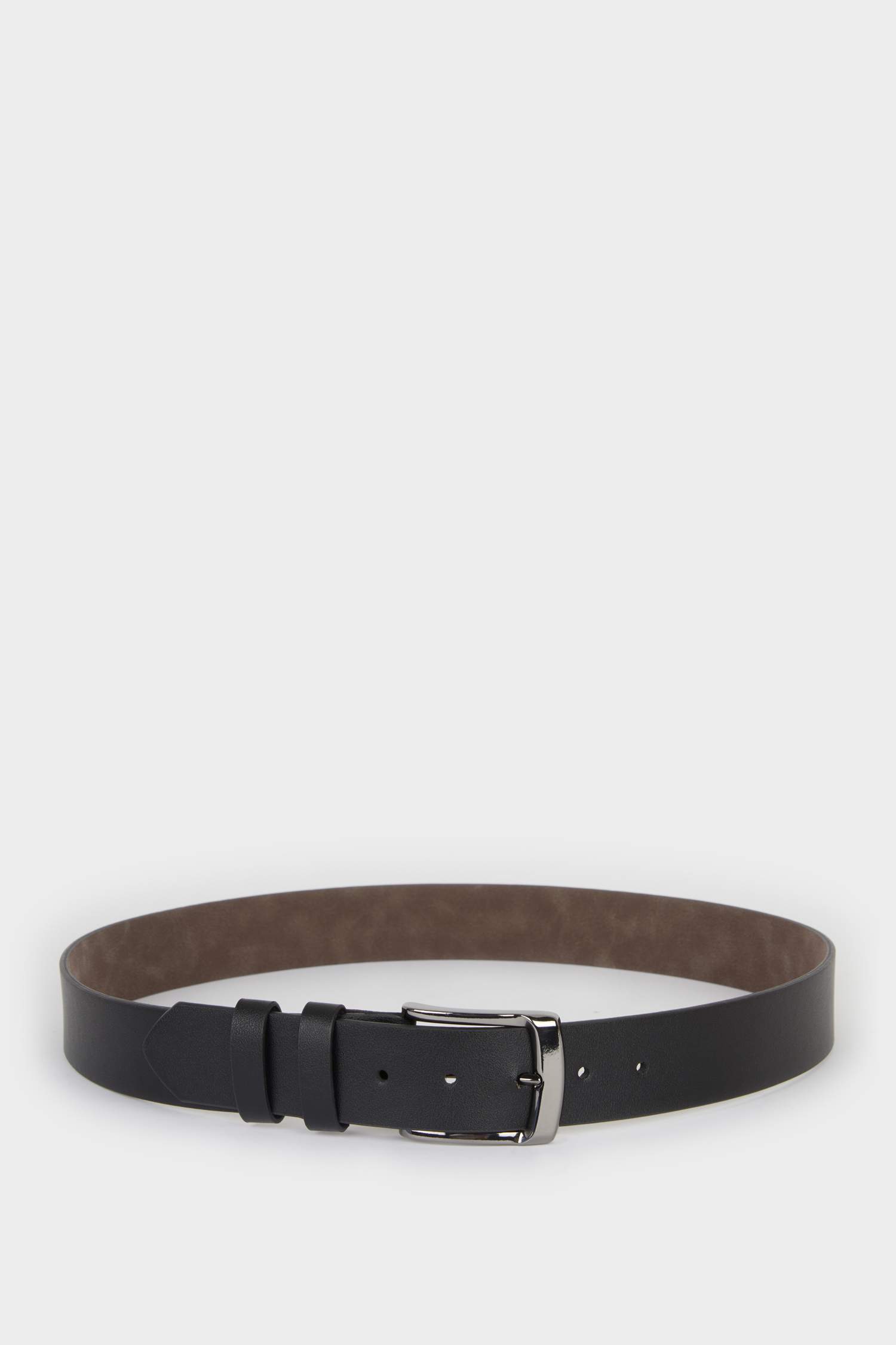 Erkek Dikdörtgen Toka Suni Deri Günlük Kemer