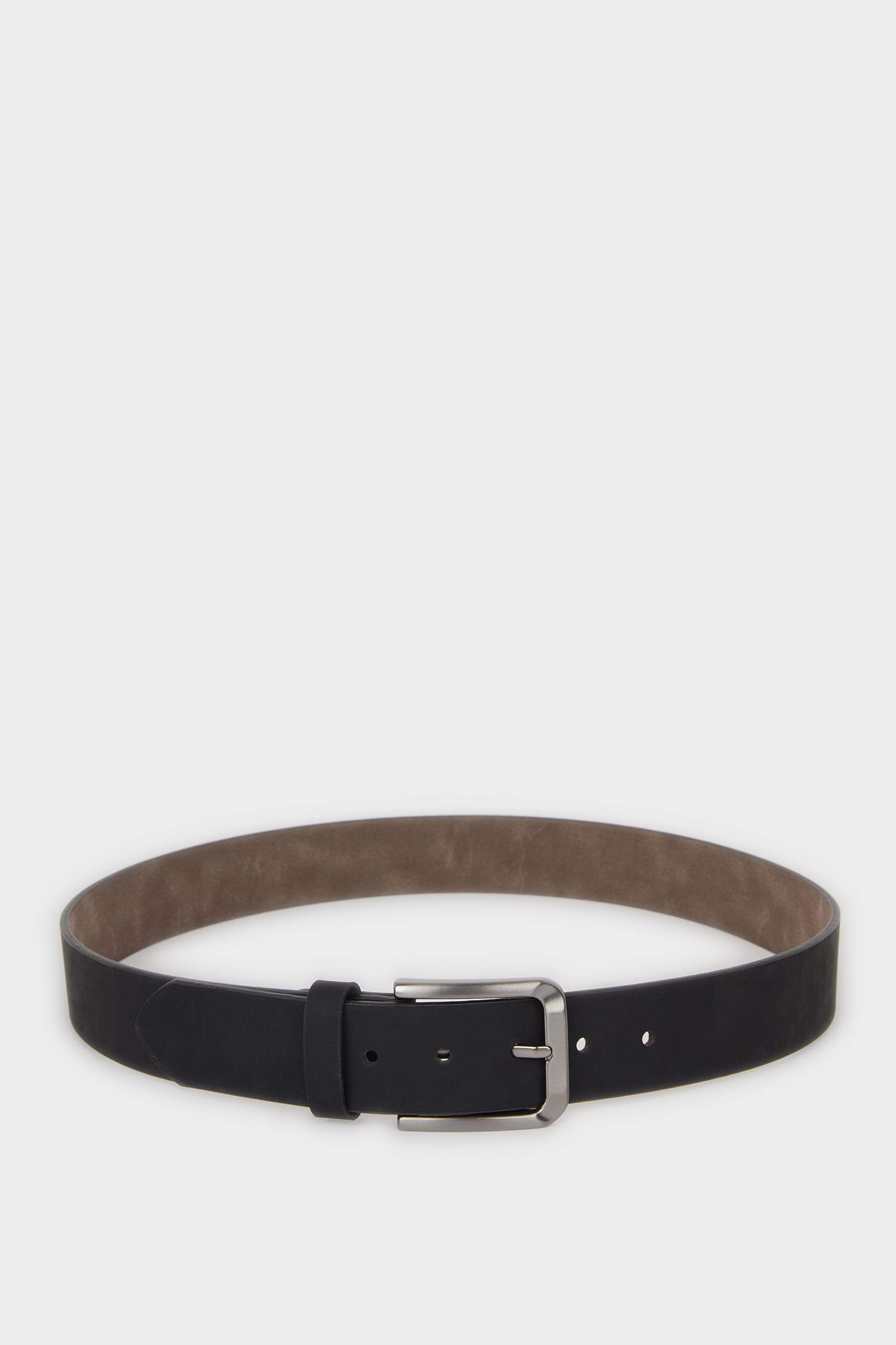 Erkek Dikdörtgen Toka Suni Deri Günlük Kemer