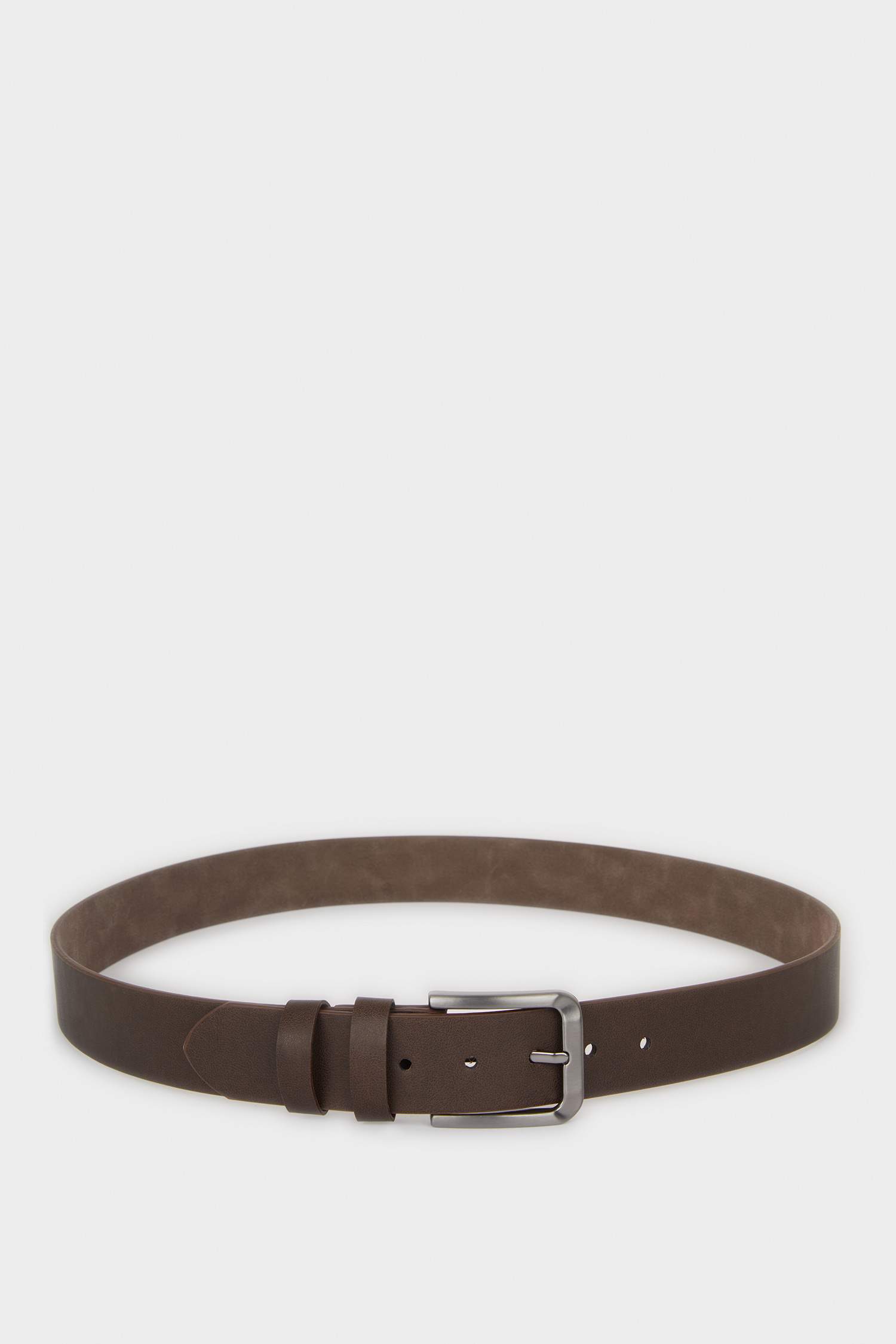 Ceinture en simili cuir avec boucle rectangulaire pour homme