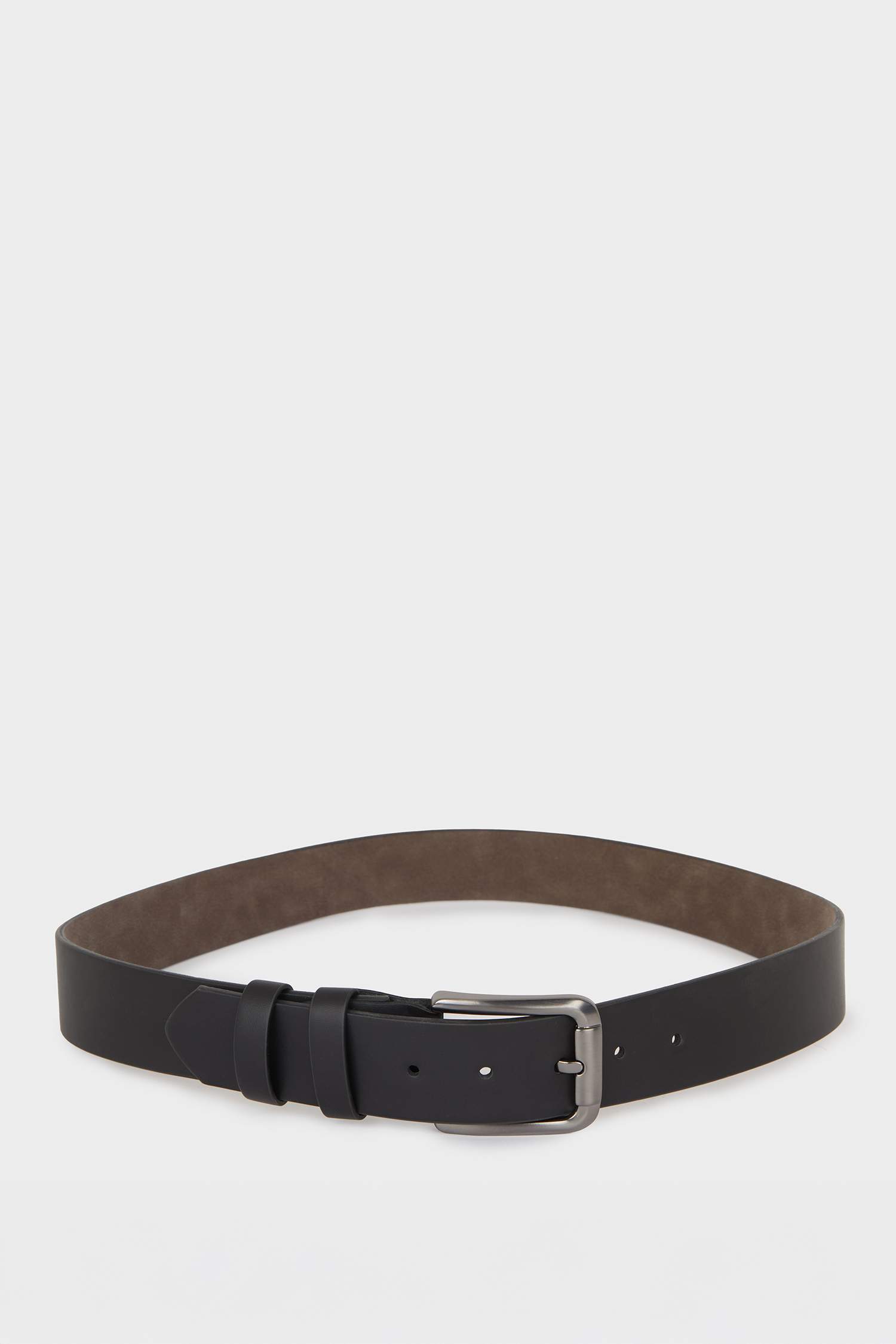 Erkek Dikdörtgen Toka Suni Deri Günlük Kemer