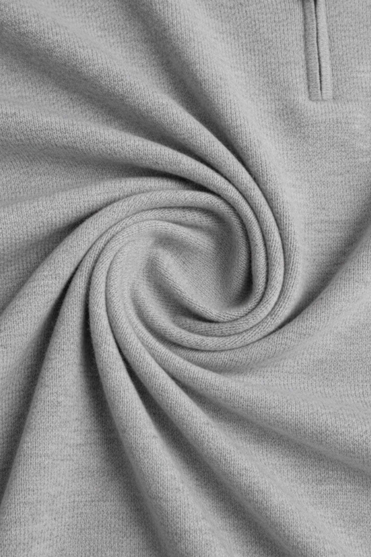 %100 Yün Standart Fit Dik Yaka Yarım Fermuarlı Kazak