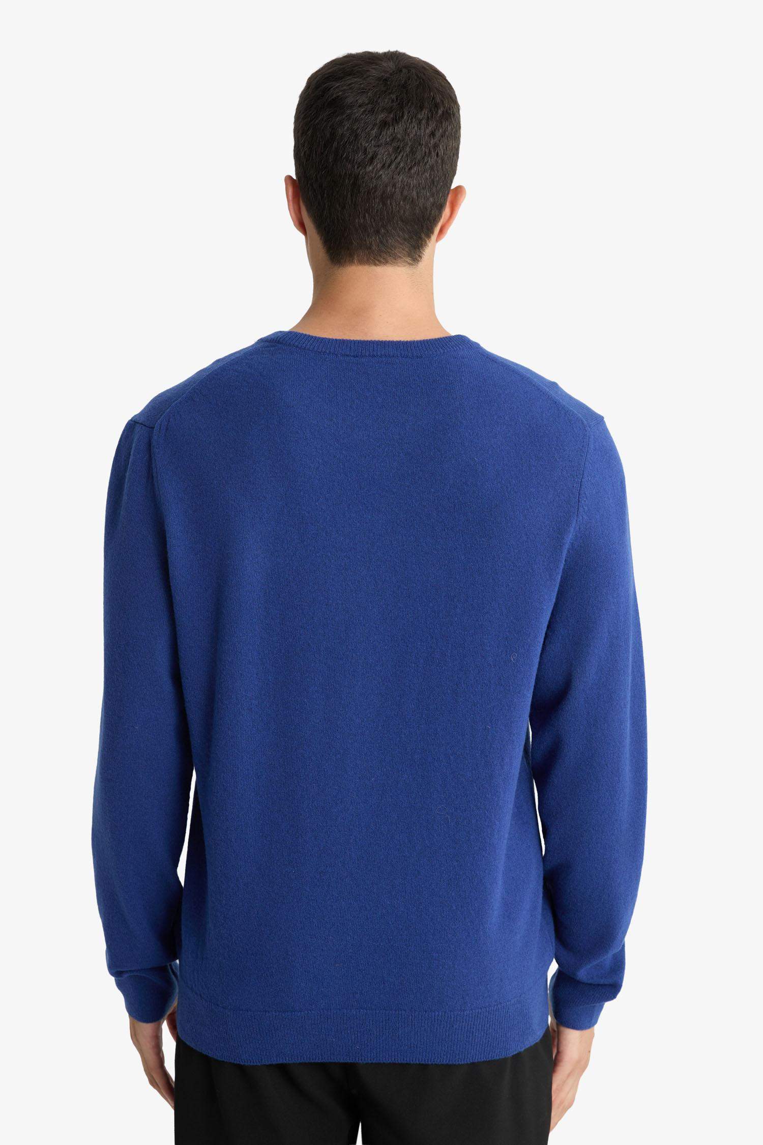 %100 Yün Standart Fit Bisiklet Yaka Kazak