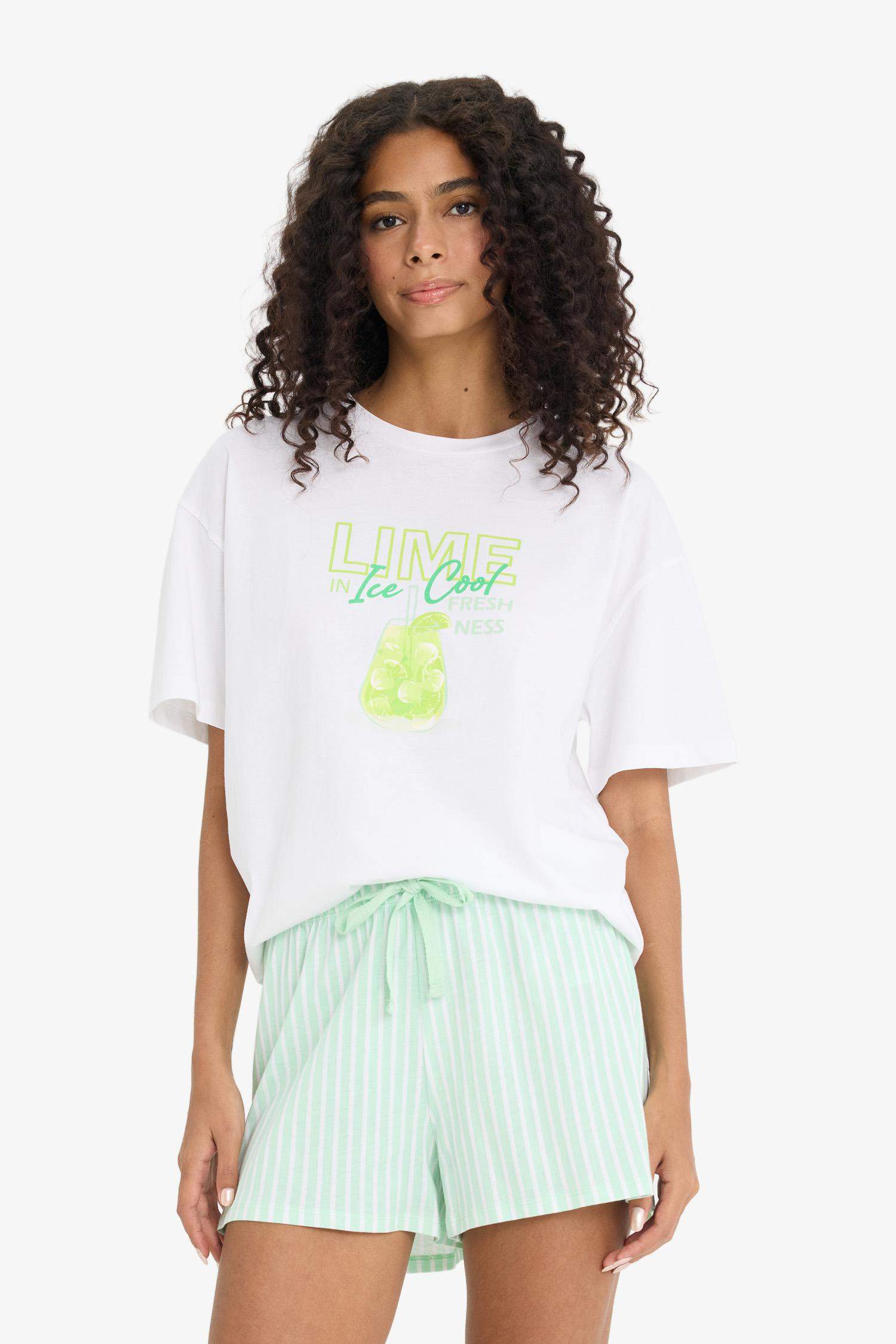 Regular Fit Şort Pijama Altı-Fall in Love