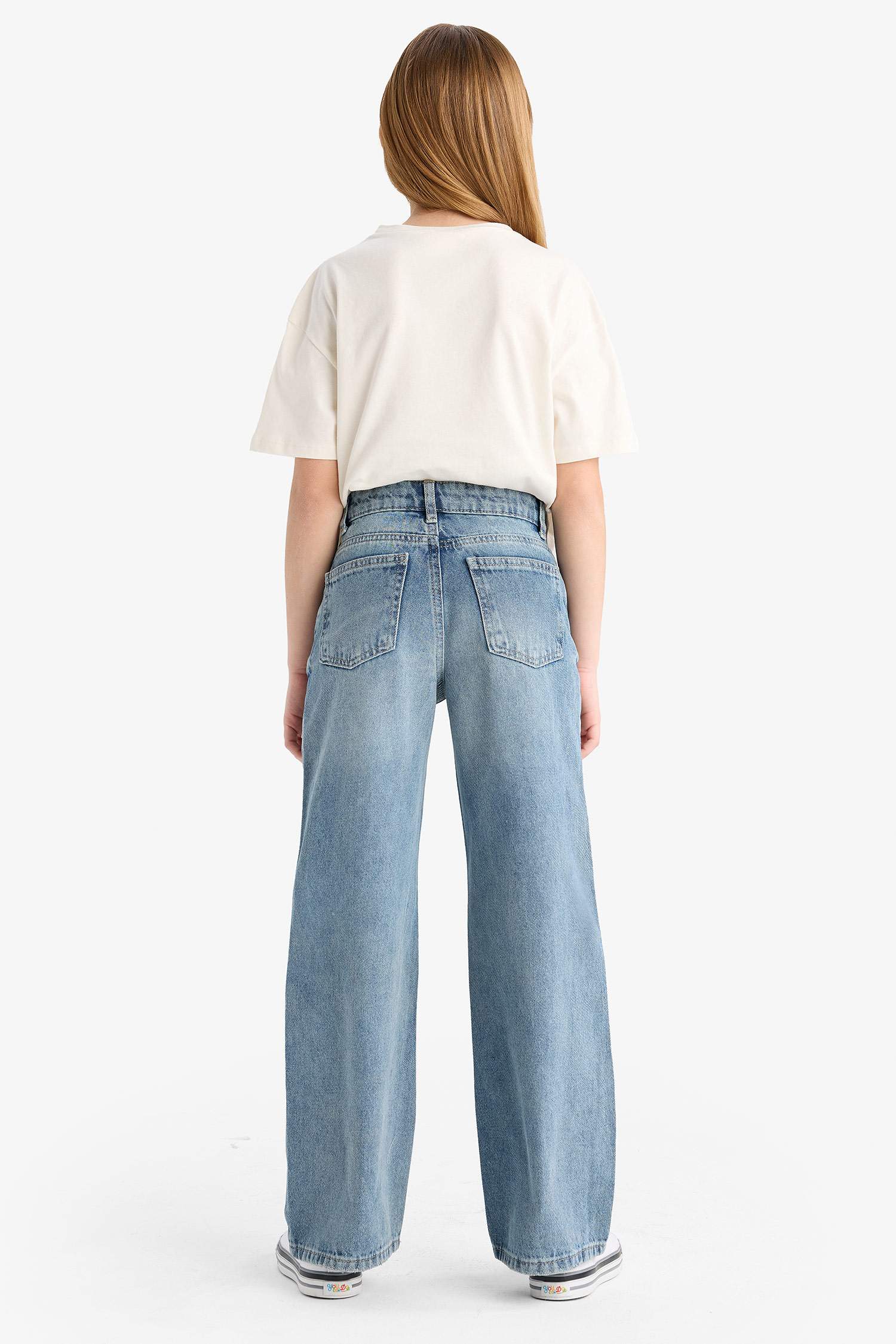 Kız Çocuk Straight Wide Jean Pantolon