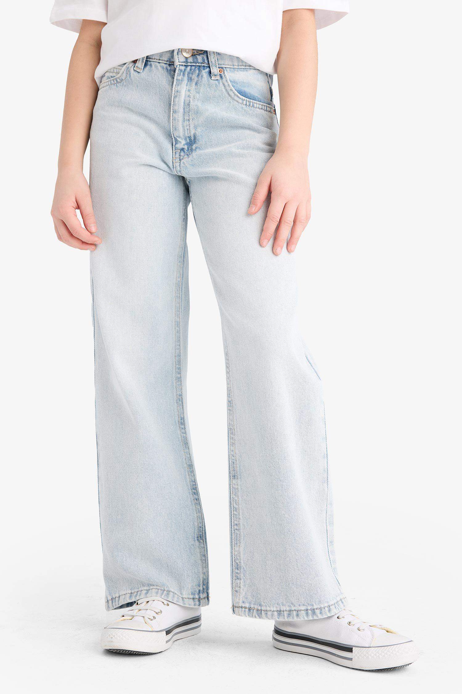 Girl Straight Wide Leg Jeans