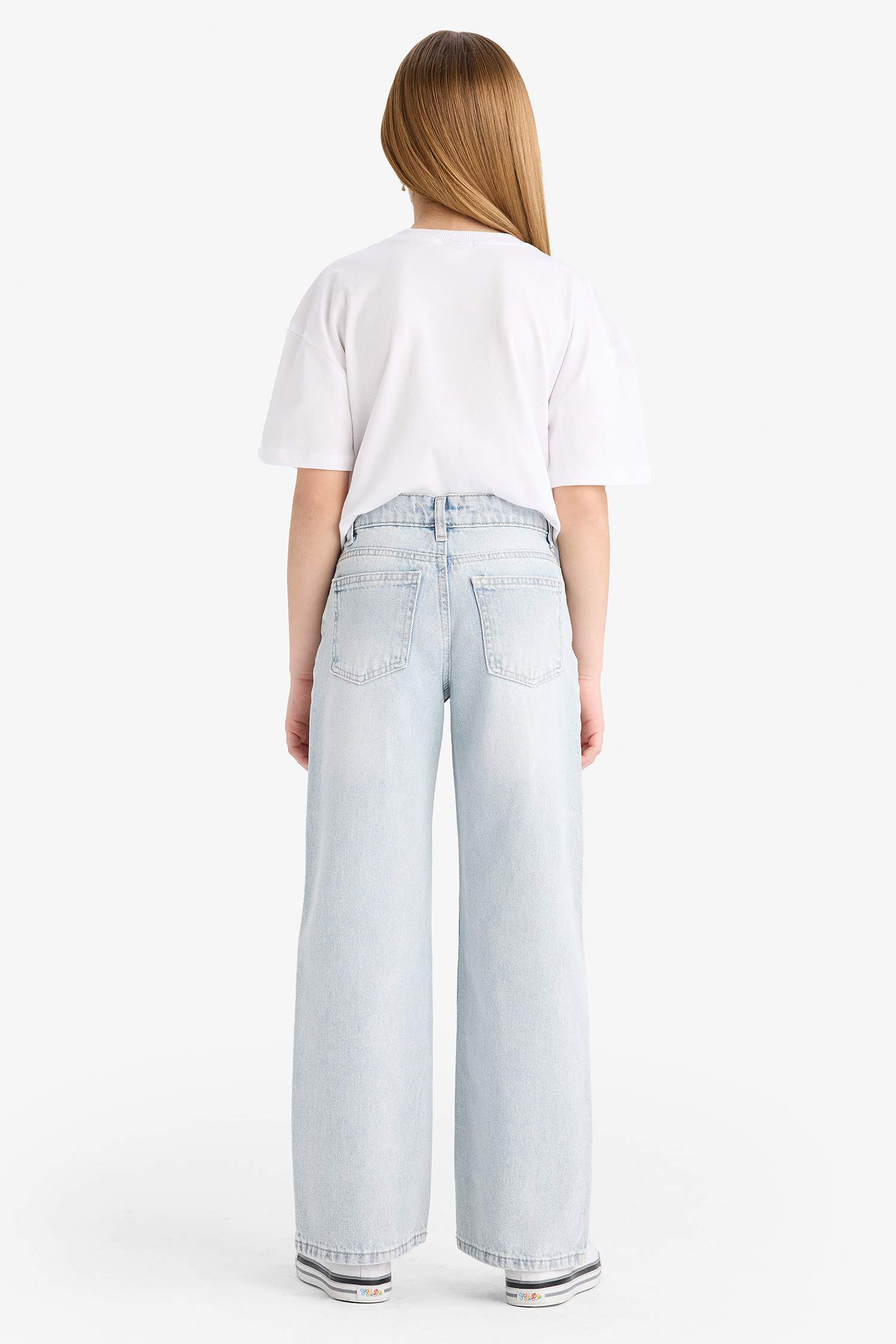 Girl Straight Wide Leg Jeans