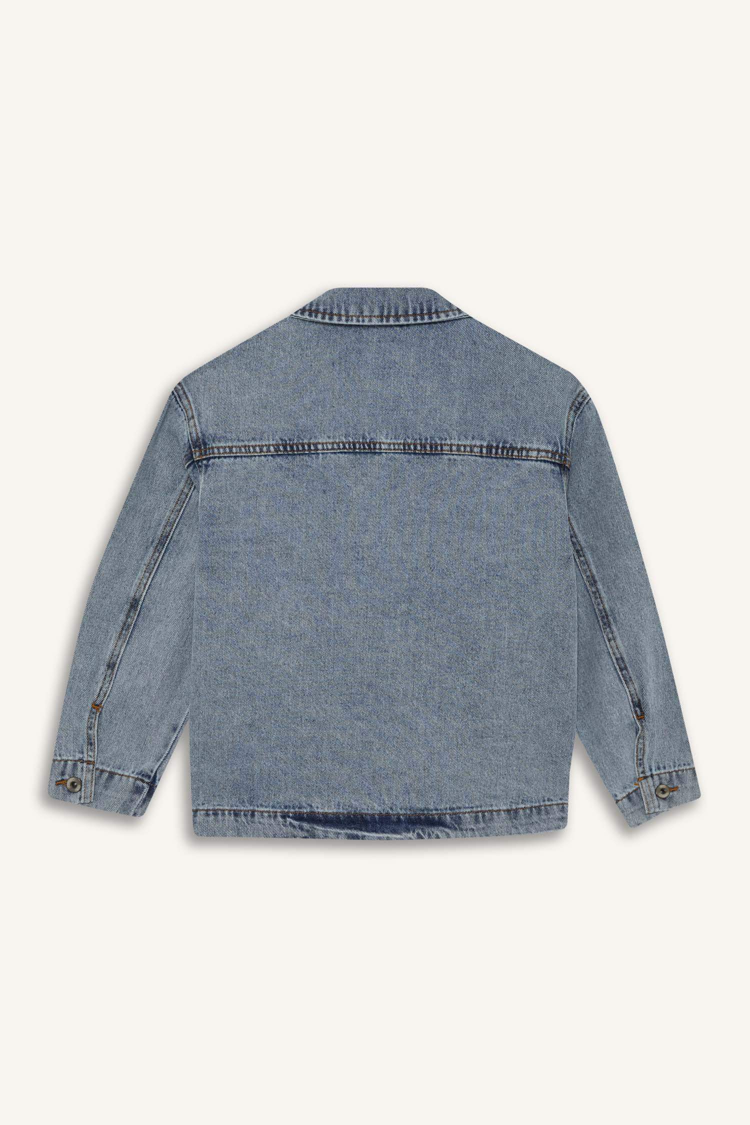 Erkek Çocuk Polo Yaka Denim Ceket