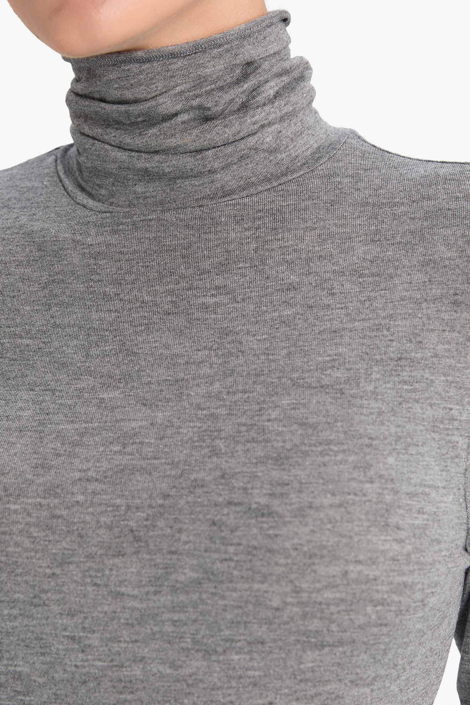 Modal Kaşmir Yumuşak Dokulu Balıkçı Yaka Uzun Kollu Üst-Fall in Love