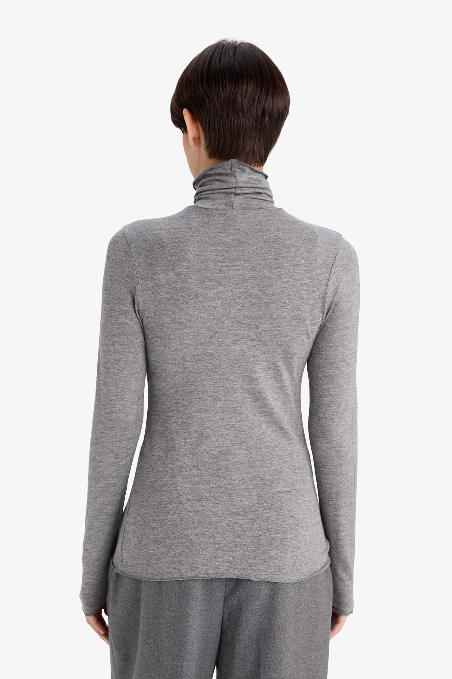 Modal Kaşmir Yumuşak Dokulu Balıkçı Yaka Uzun Kollu Üst-Fall in Love