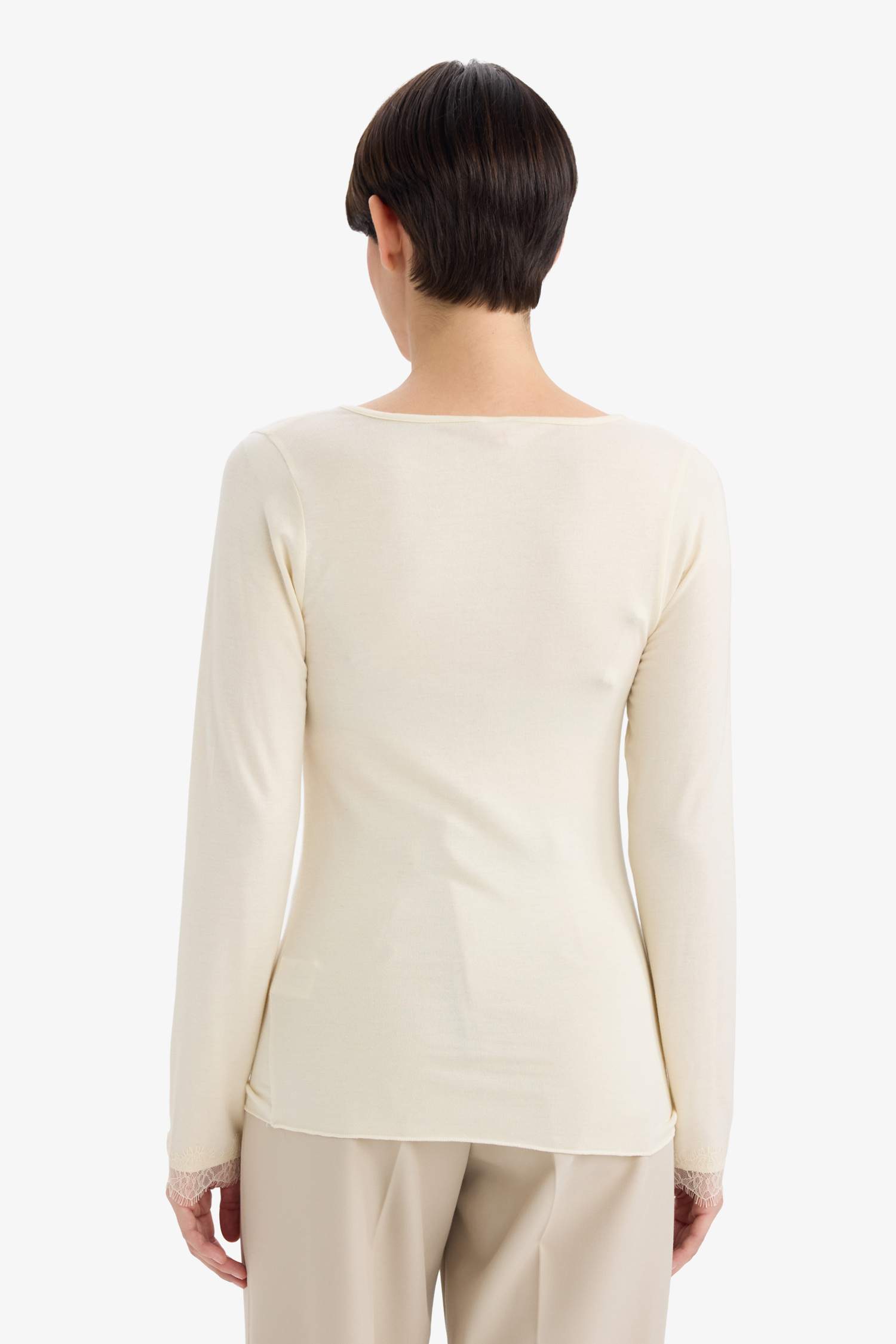 Modal Kaşmir Yumuşak Dokulu Dantelli Uzun Kollu Üst-Fall in Love