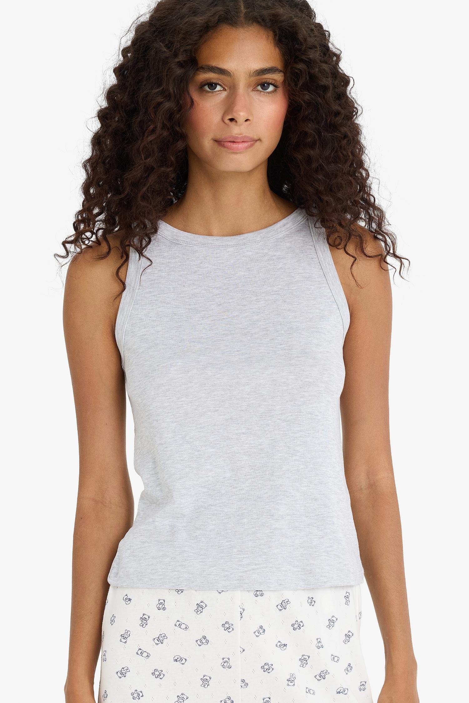 Basic Düz Atlet-Fall in Love