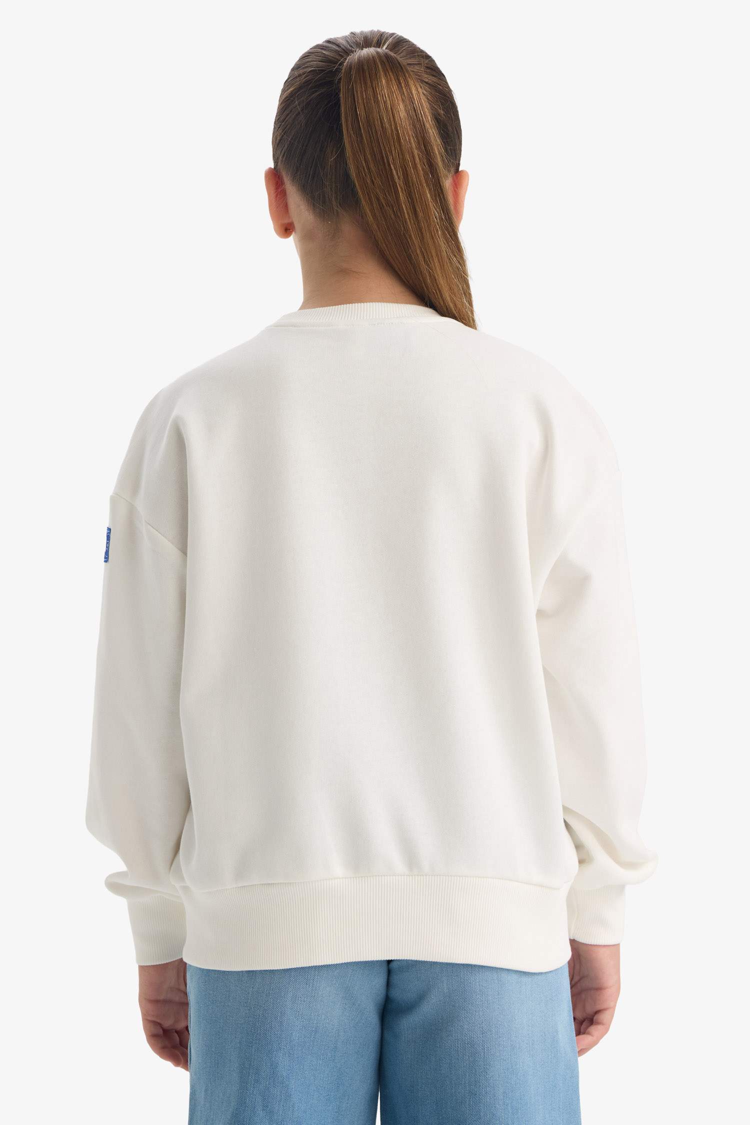 Kız Çocuk NBA Wordmark Oversize Geniş Kalıp Bisiklet Yaka Sweatshirt