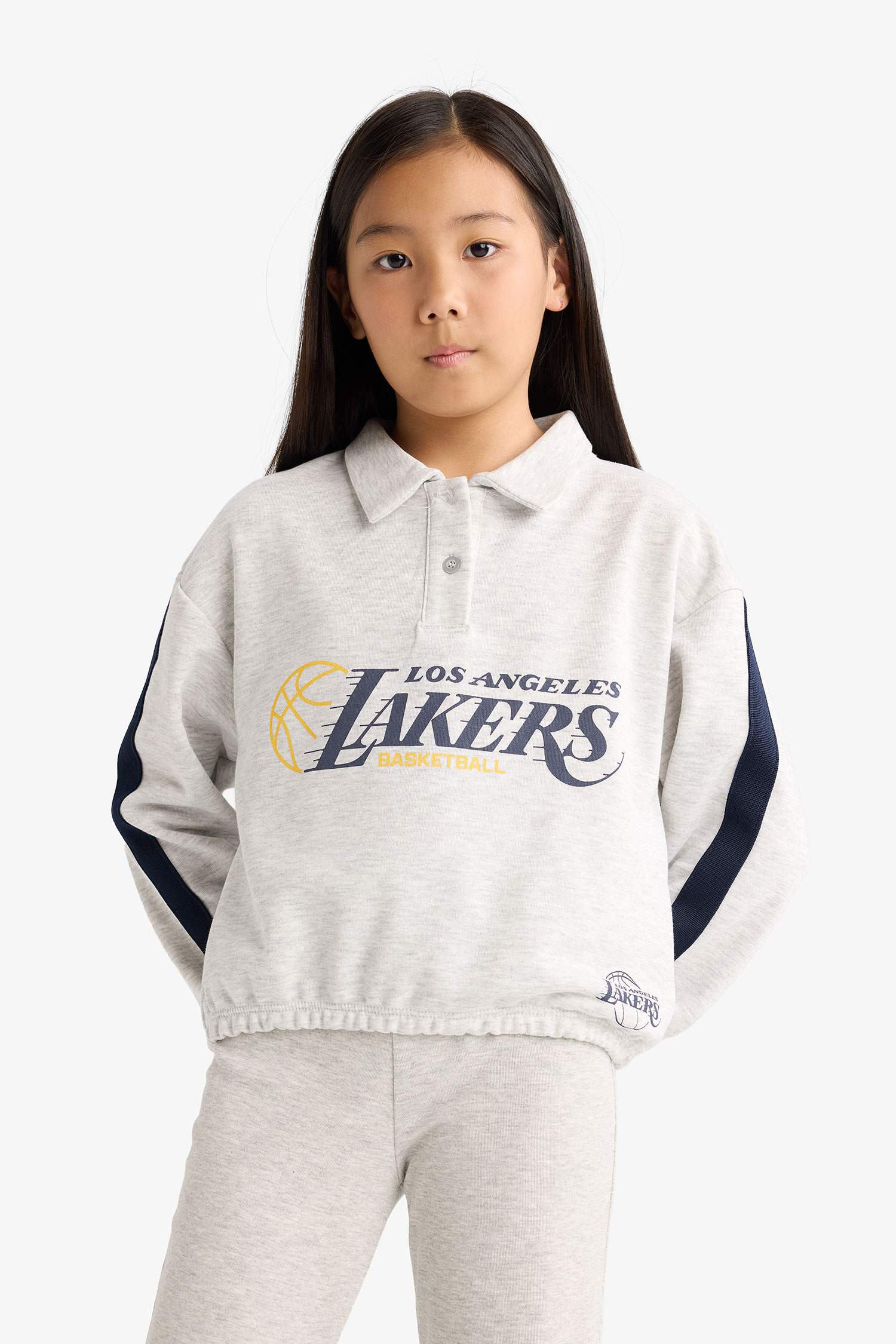 Girl NBA Los Angeles Lakers Relax Fit Polo Sweatshirt