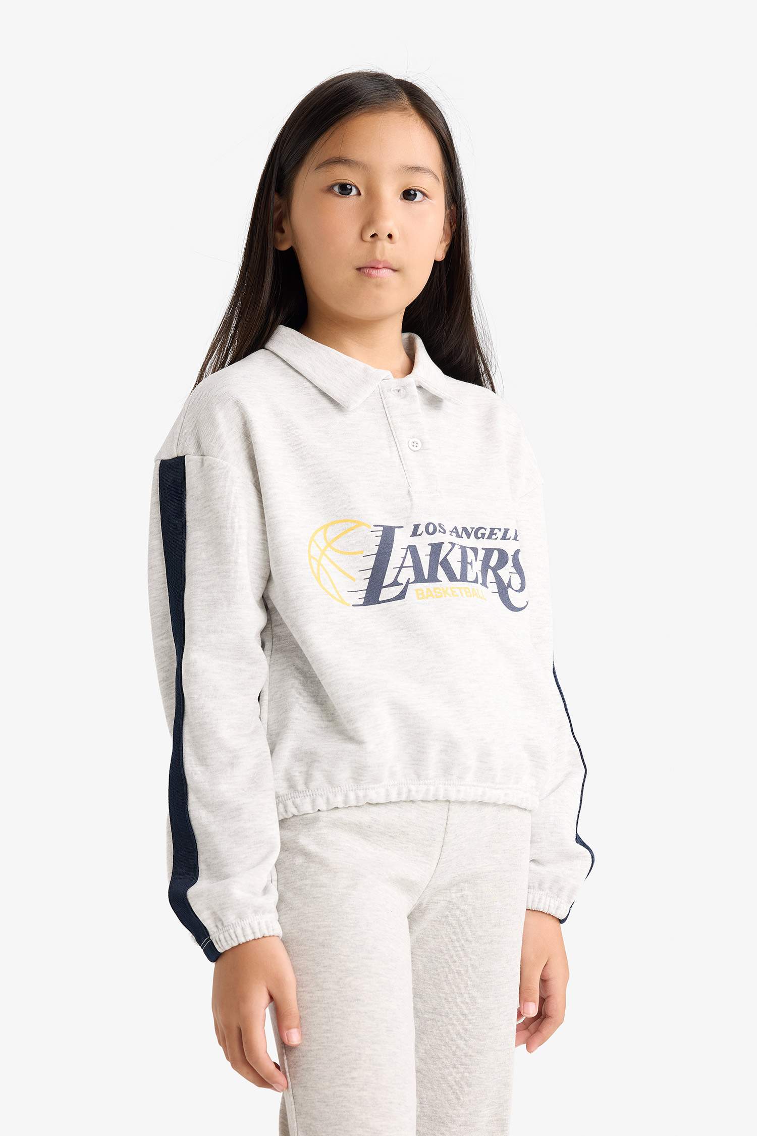 Girl NBA Los Angeles Lakers Relax Fit Polo Sweatshirt