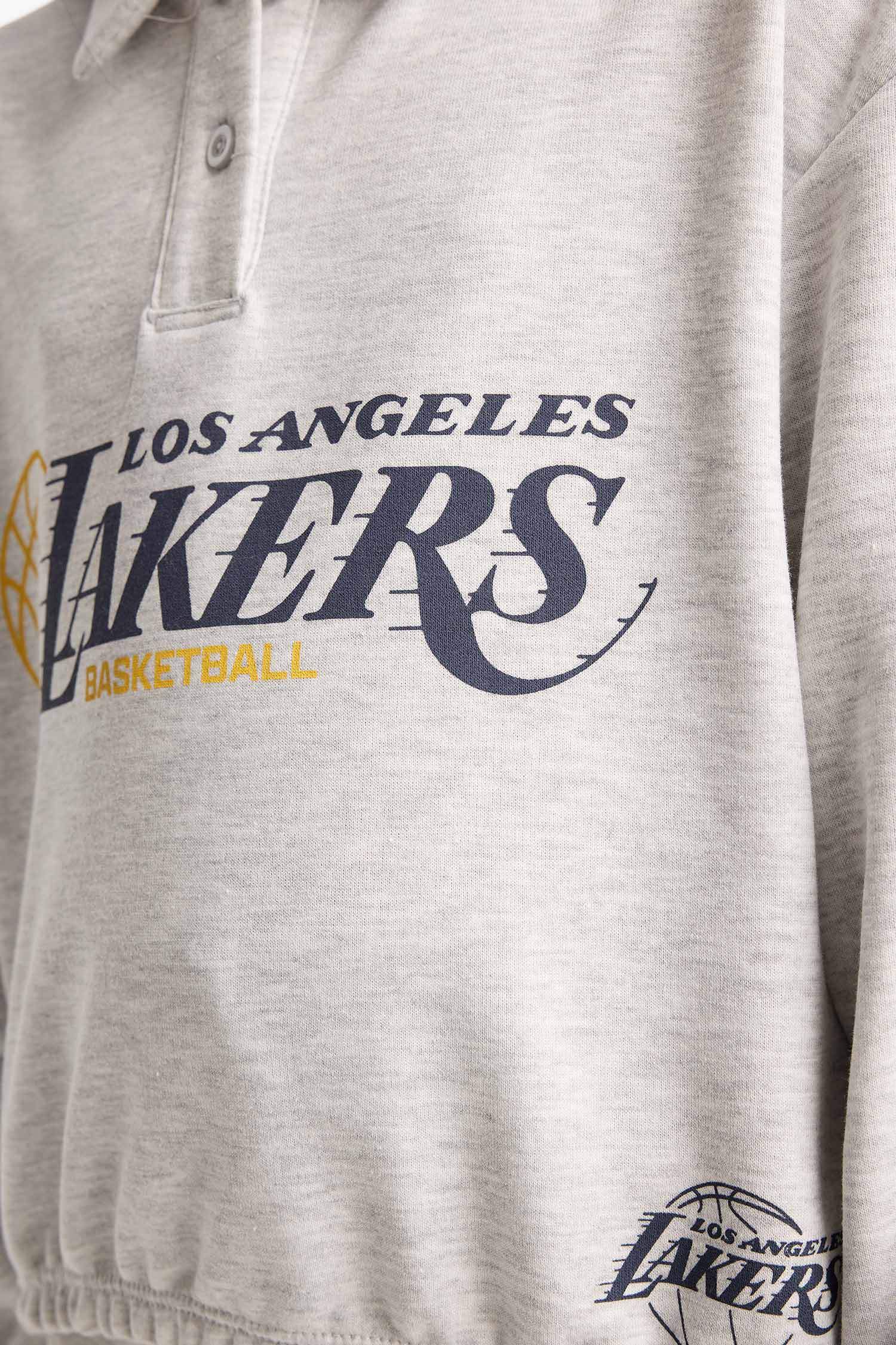 Girl NBA Los Angeles Lakers Relax Fit Polo Sweatshirt