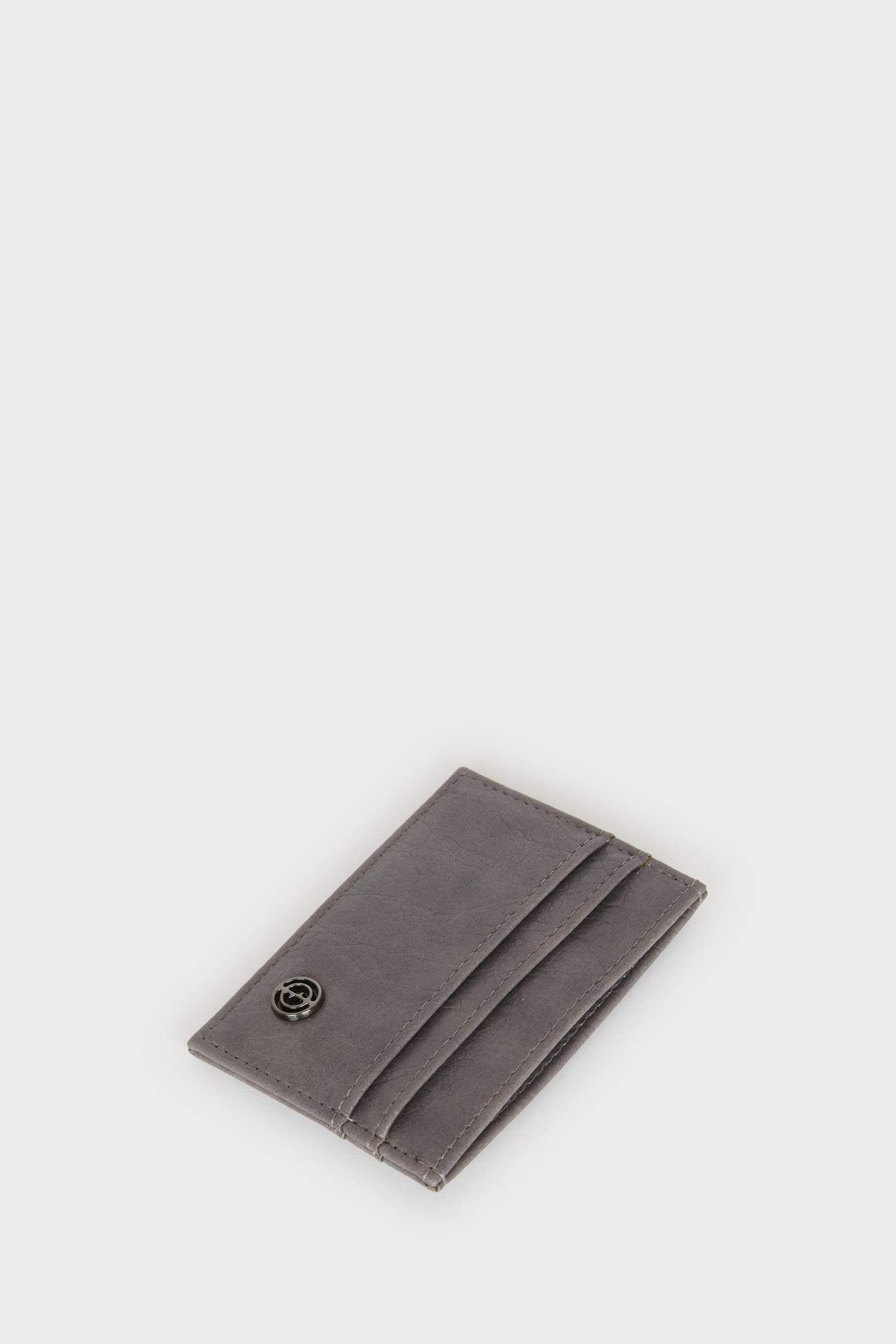 Man Faux Leather Card Holder