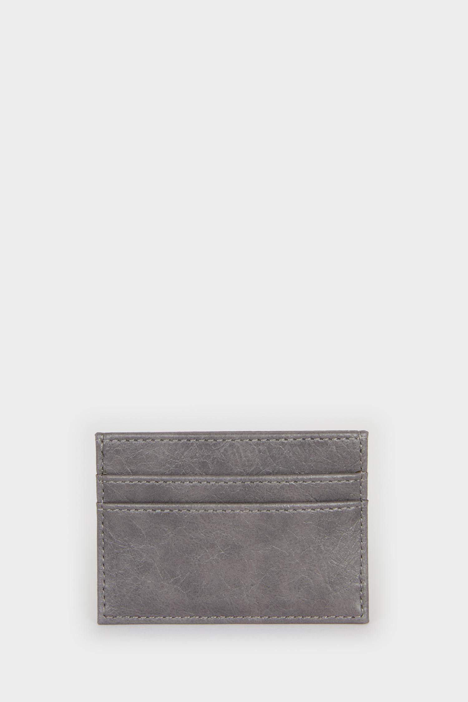 Man Faux Leather Card Holder