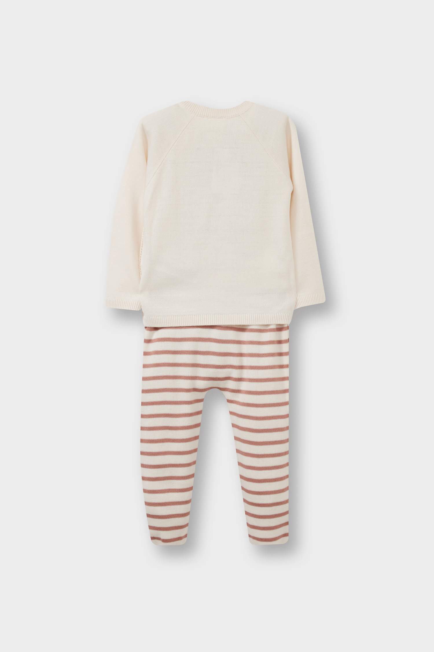 سيت تريكو جاكيت وبنطلون بطبعة دب - قطعتين