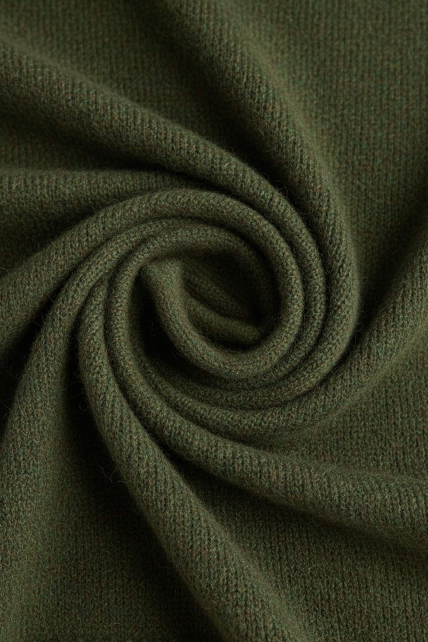 Wool Blend Turtleneck Oversize Fit Knit Pullover