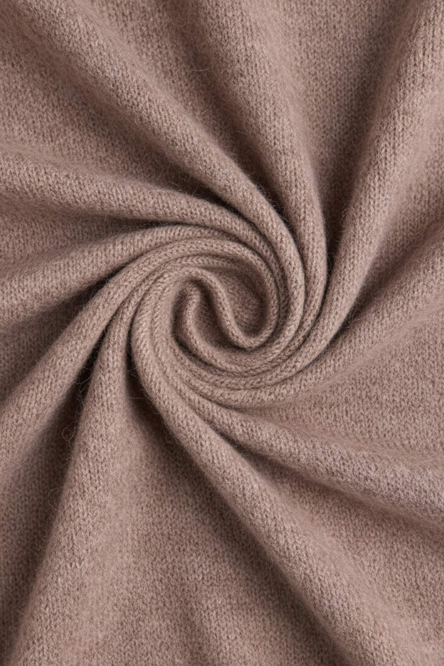 үлкен пішім дөңгелек жаға Пулловер