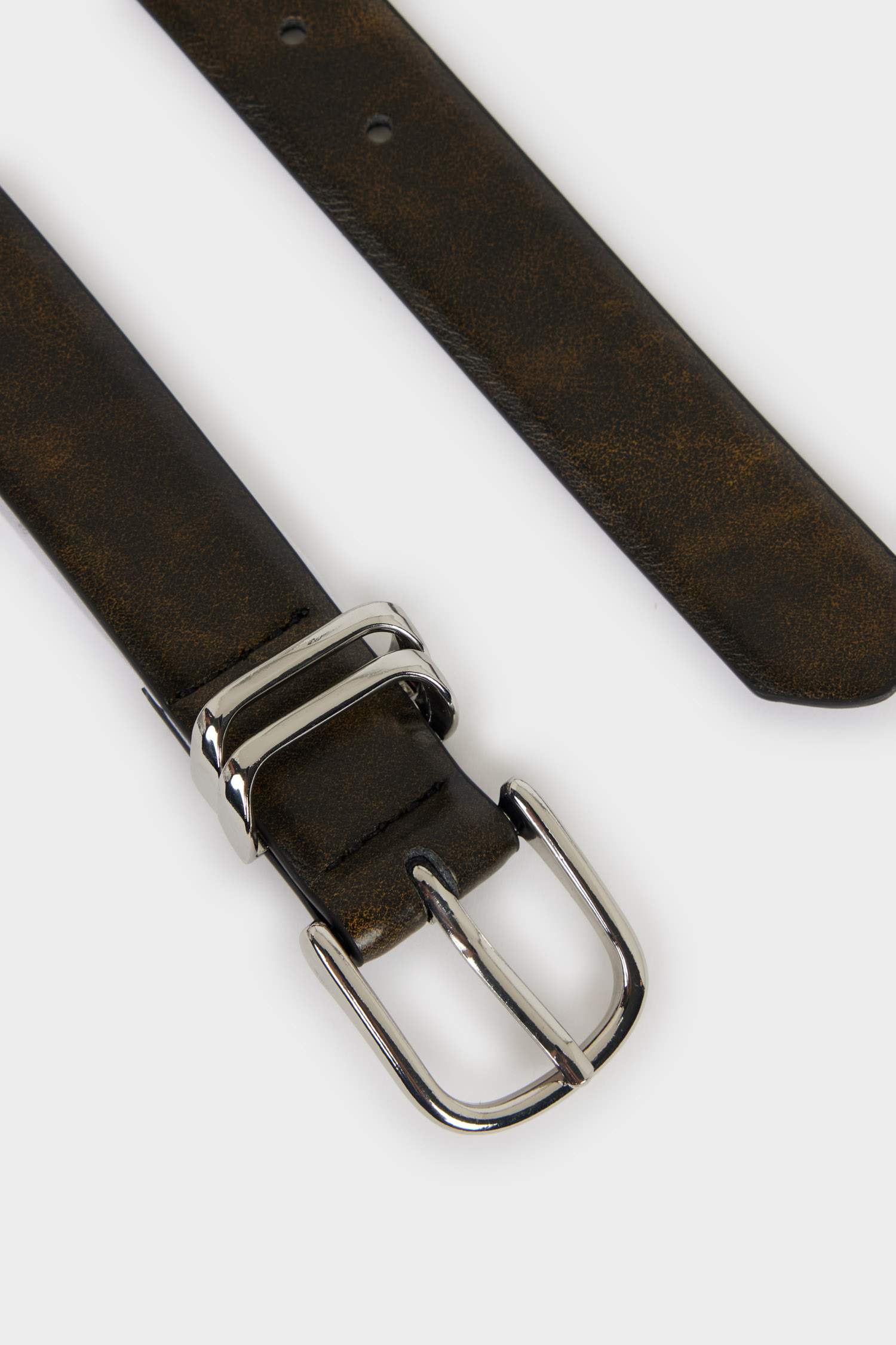 Kadın Oval Toka Suni Deri Jean Kemeri