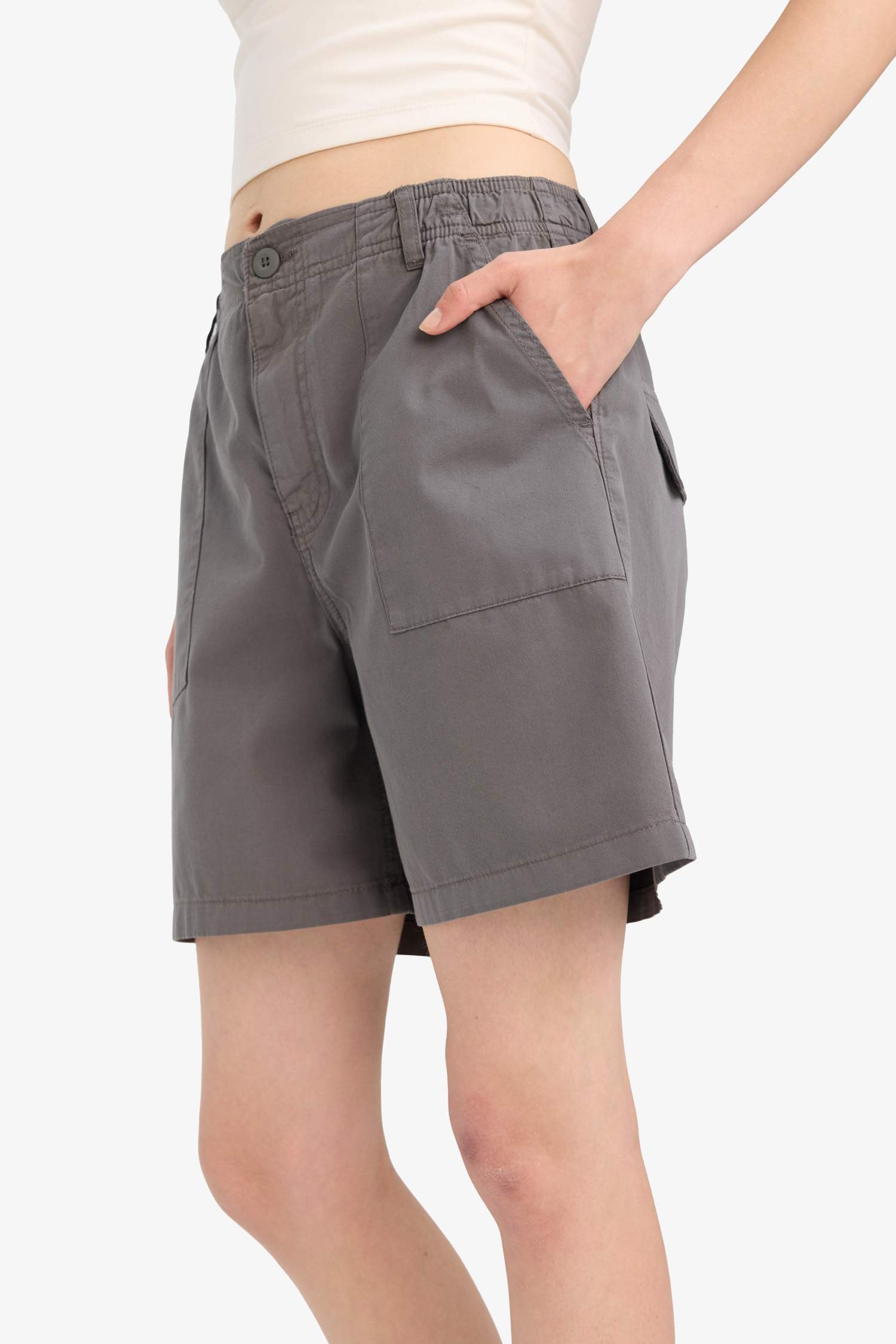 Coool Normal Bel Kısa Paça Gabardin Şort