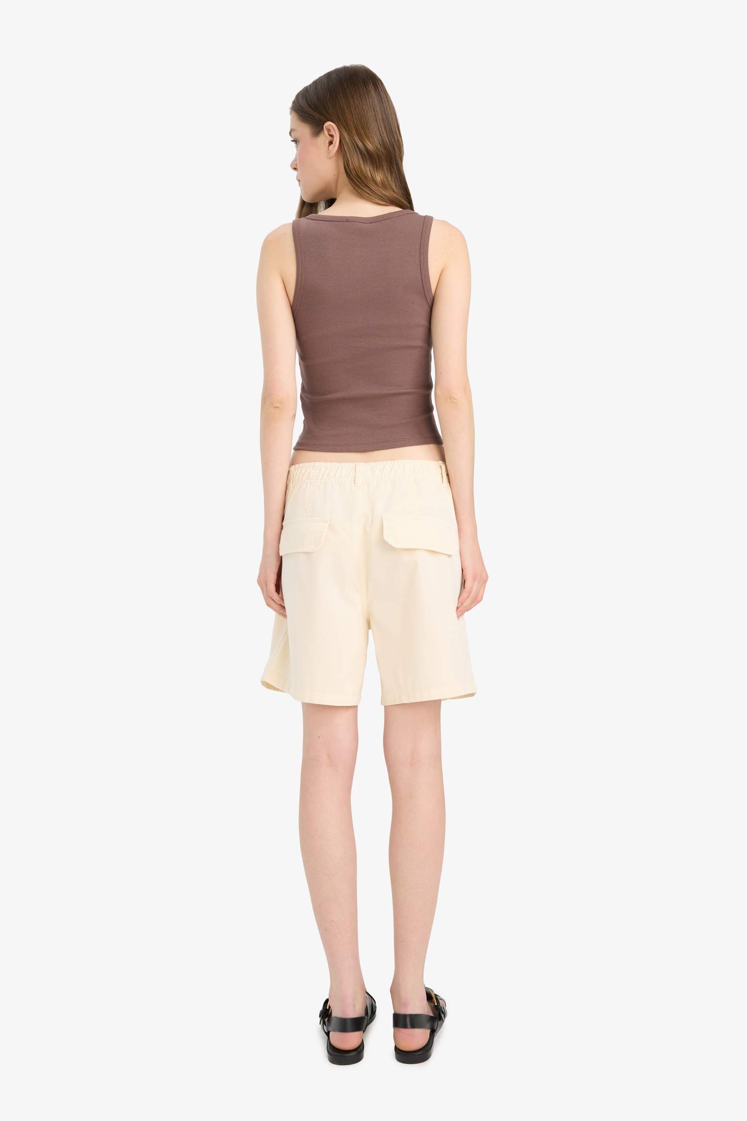 Coool Normal Bel Kısa Paça Gabardin Şort